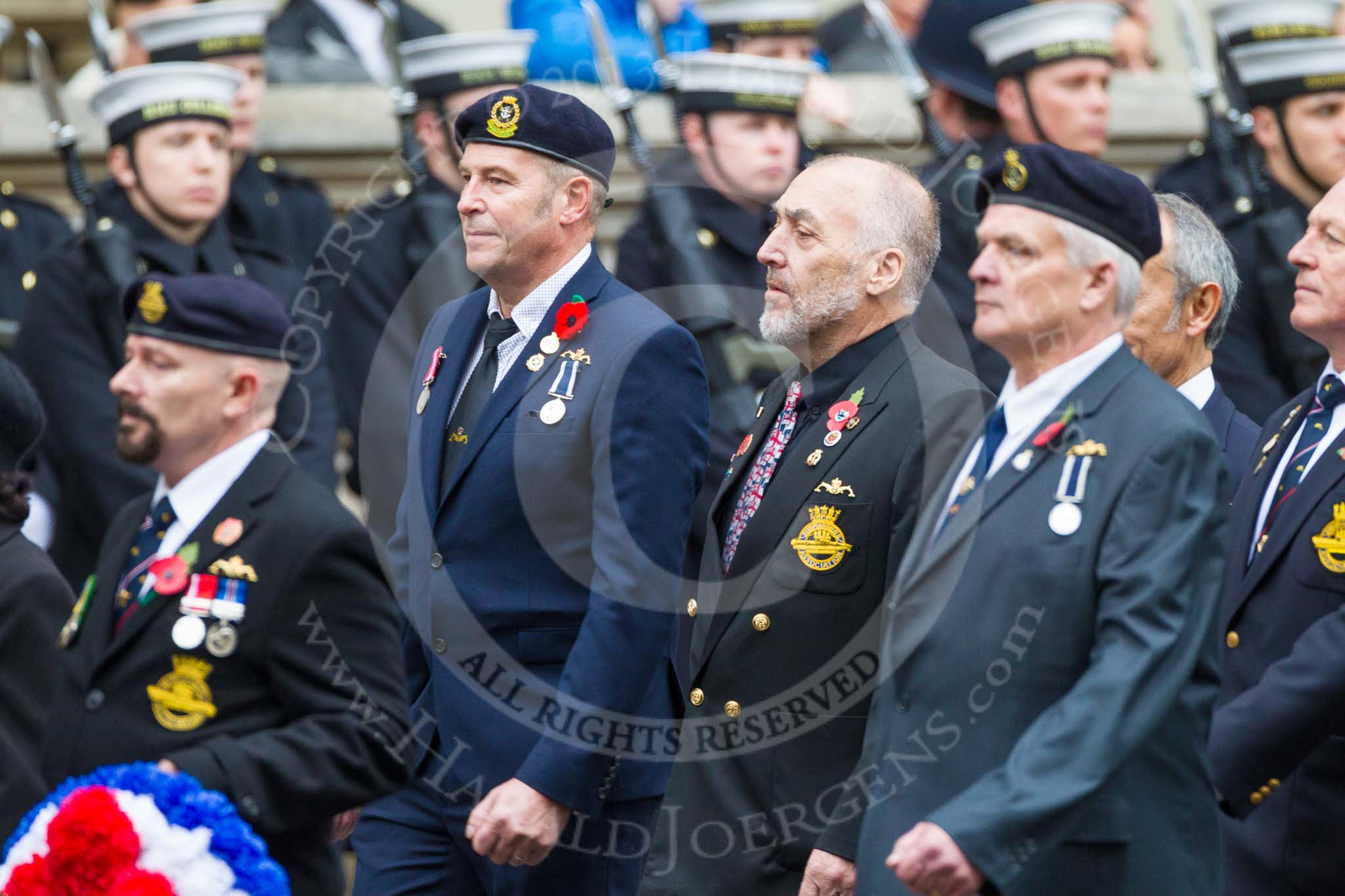 Remembrance Sunday at the Cenotaph 2015: Group E25, Submariners Association.
Cenotaph, Whitehall, London SW1,
London,
Greater London,
United Kingdom,
on 08 November 2015 at 12:02, image #929