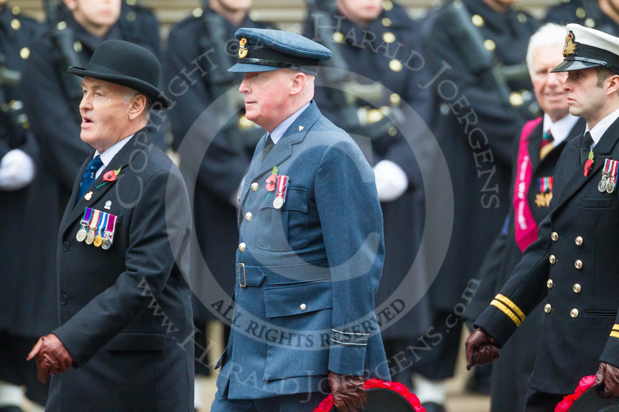 Remembrance Sunday at the Cenotaph 2015: Group F11, Black and White Club.
Cenotaph, Whitehall, London SW1,
London,
Greater London,
United Kingdom,
on 08 November 2015 at 12:05, image #1056