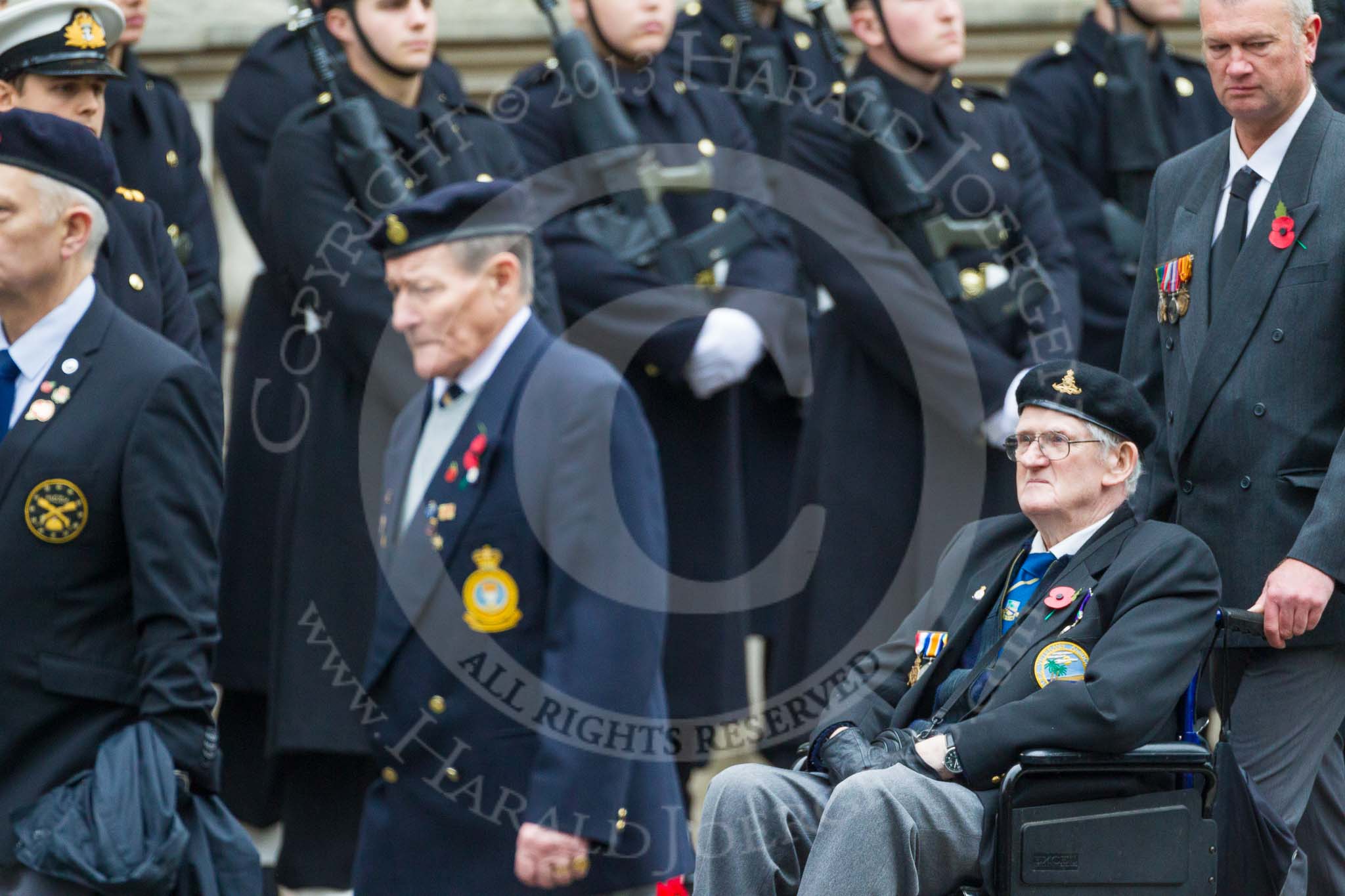 Remembrance Sunday at the Cenotaph 2015: Group F18, Memorable Order of Tin Hats.
Cenotaph, Whitehall, London SW1,
London,
Greater London,
United Kingdom,
on 08 November 2015 at 12:06, image #1099