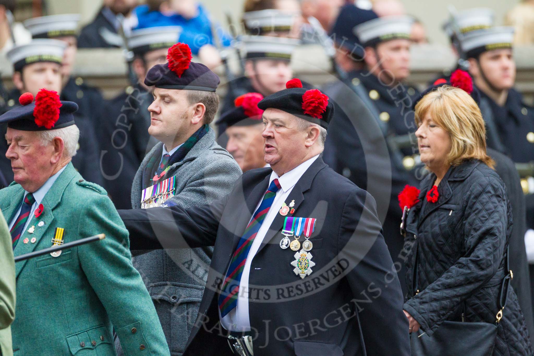 Remembrance Sunday at the Cenotaph 2015: Group A5, Black Watch Association.
Cenotaph, Whitehall, London SW1,
London,
Greater London,
United Kingdom,
on 08 November 2015 at 12:09, image #1215