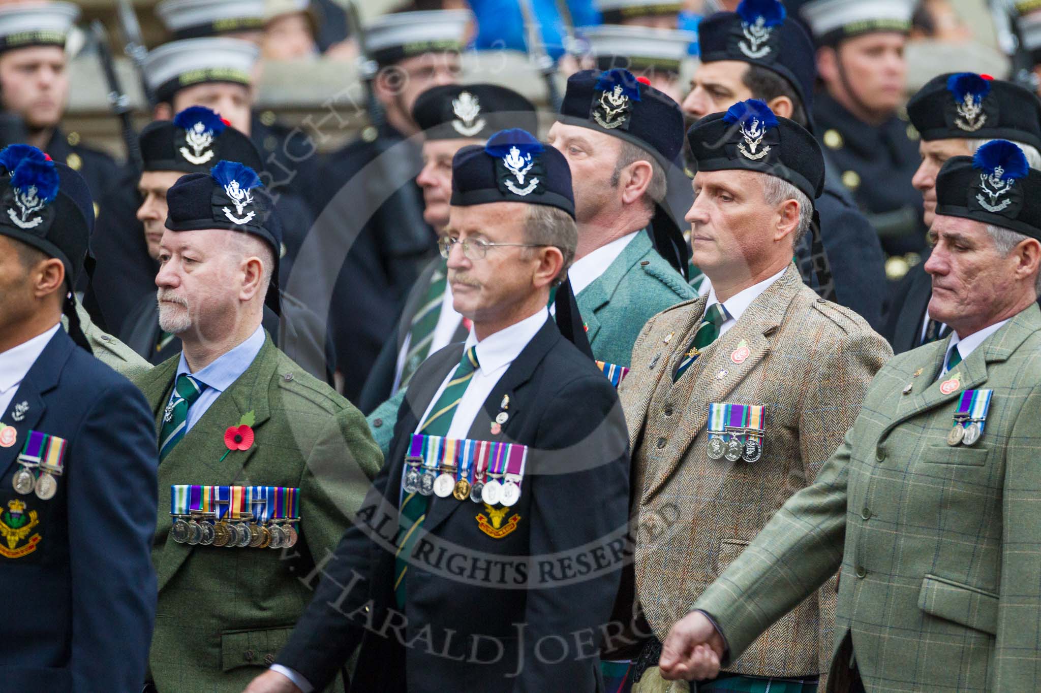 Remembrance Sunday at the Cenotaph 2015: Group A8, Queen's Own Highlanders Regimental Association.
Cenotaph, Whitehall, London SW1,
London,
Greater London,
United Kingdom,
on 08 November 2015 at 12:10, image #1240