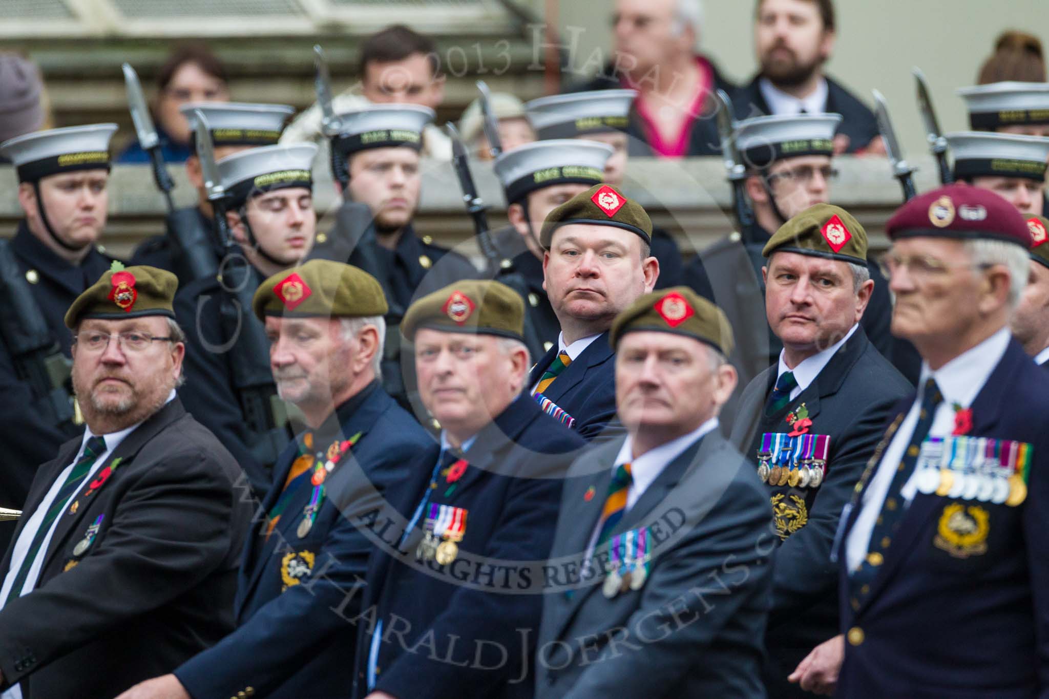 Remembrance Sunday at the Cenotaph 2015: Group A27, The King's Own Royal Border Regiment.
Cenotaph, Whitehall, London SW1,
London,
Greater London,
United Kingdom,
on 08 November 2015 at 12:13, image #1362