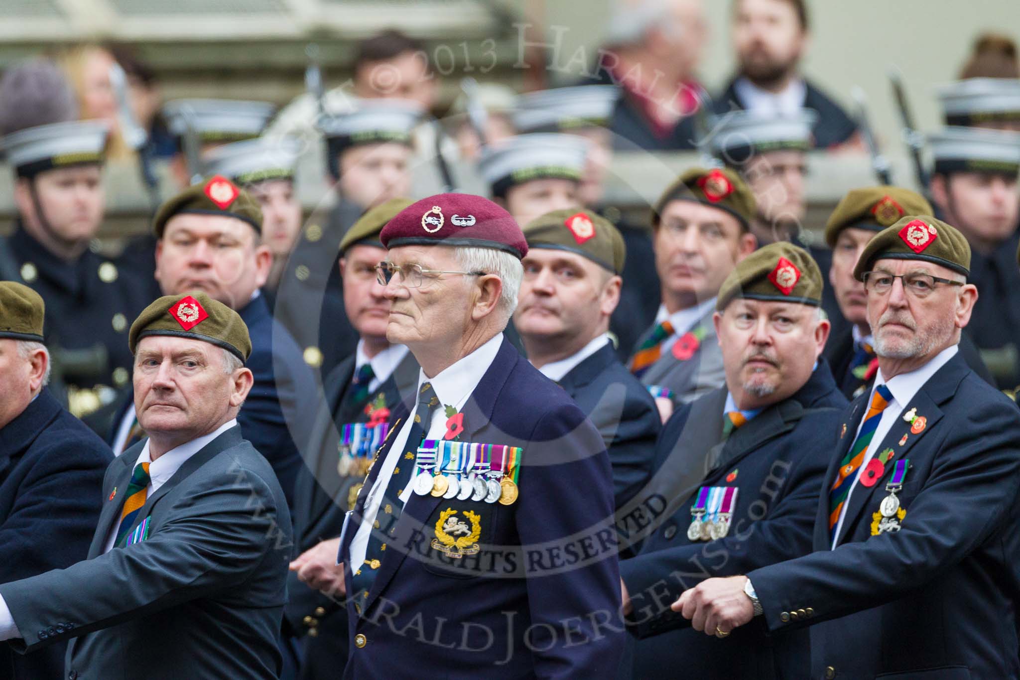 Remembrance Sunday at the Cenotaph 2015: Group A27, The King's Own Royal Border Regiment.
Cenotaph, Whitehall, London SW1,
London,
Greater London,
United Kingdom,
on 08 November 2015 at 12:13, image #1363