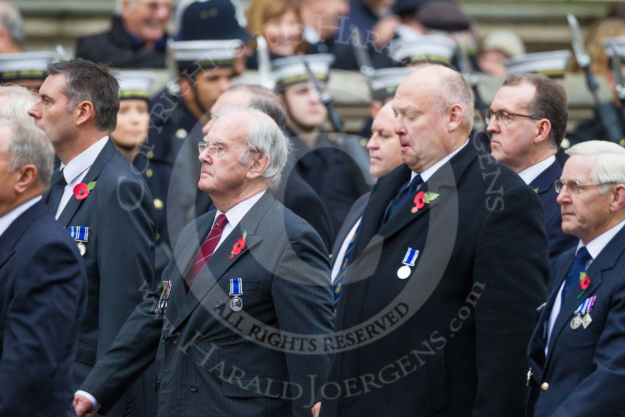 Remembrance Sunday at the Cenotaph 2015: Group M11, National Association of Retired Police Officers.
Cenotaph, Whitehall, London SW1,
London,
Greater London,
United Kingdom,
on 08 November 2015 at 12:15, image #1472