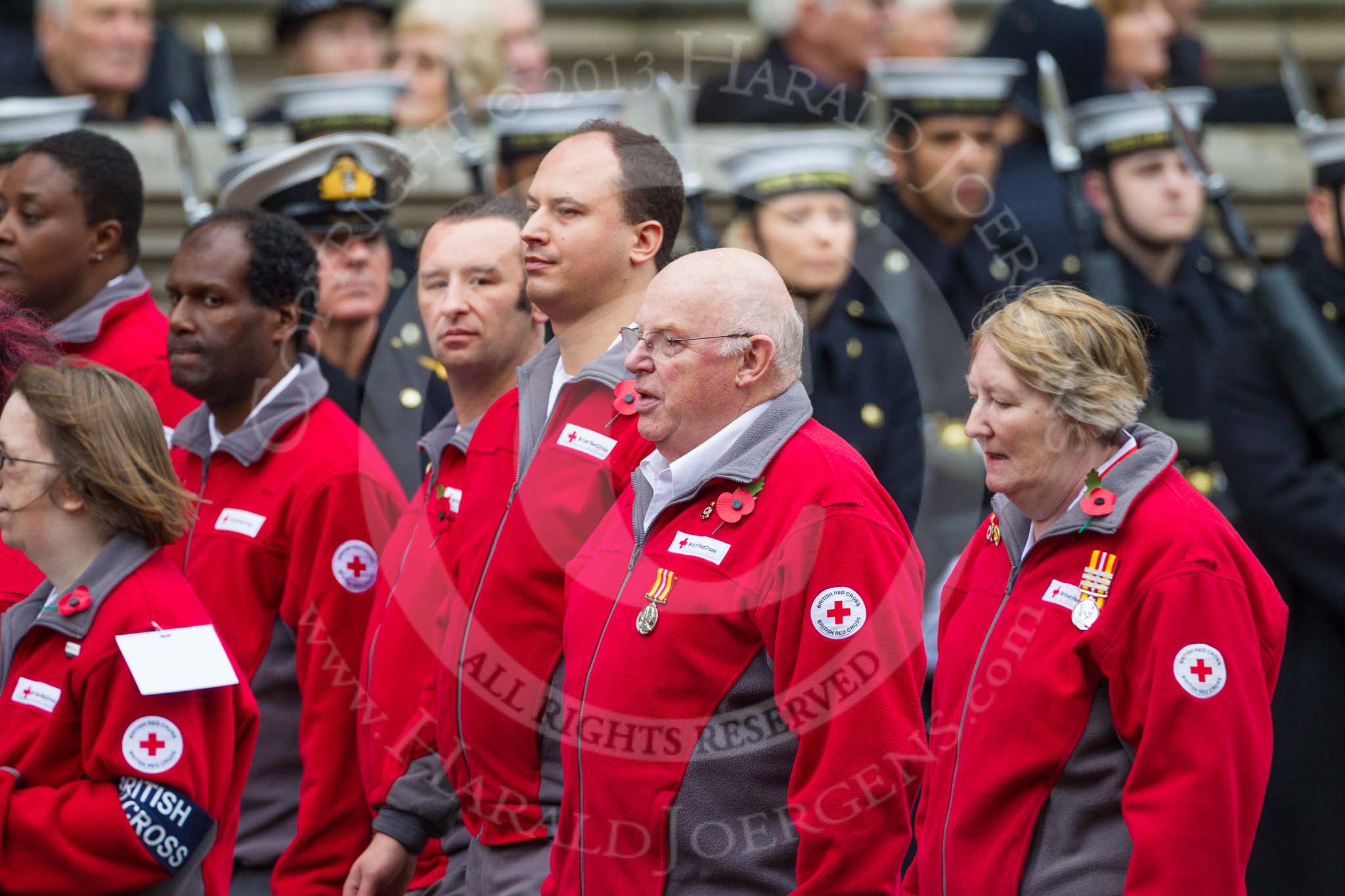 Remembrance Sunday at the Cenotaph 2015: Group M16, British Red Cross.
Cenotaph, Whitehall, London SW1,
London,
Greater London,
United Kingdom,
on 08 November 2015 at 12:16, image #1515