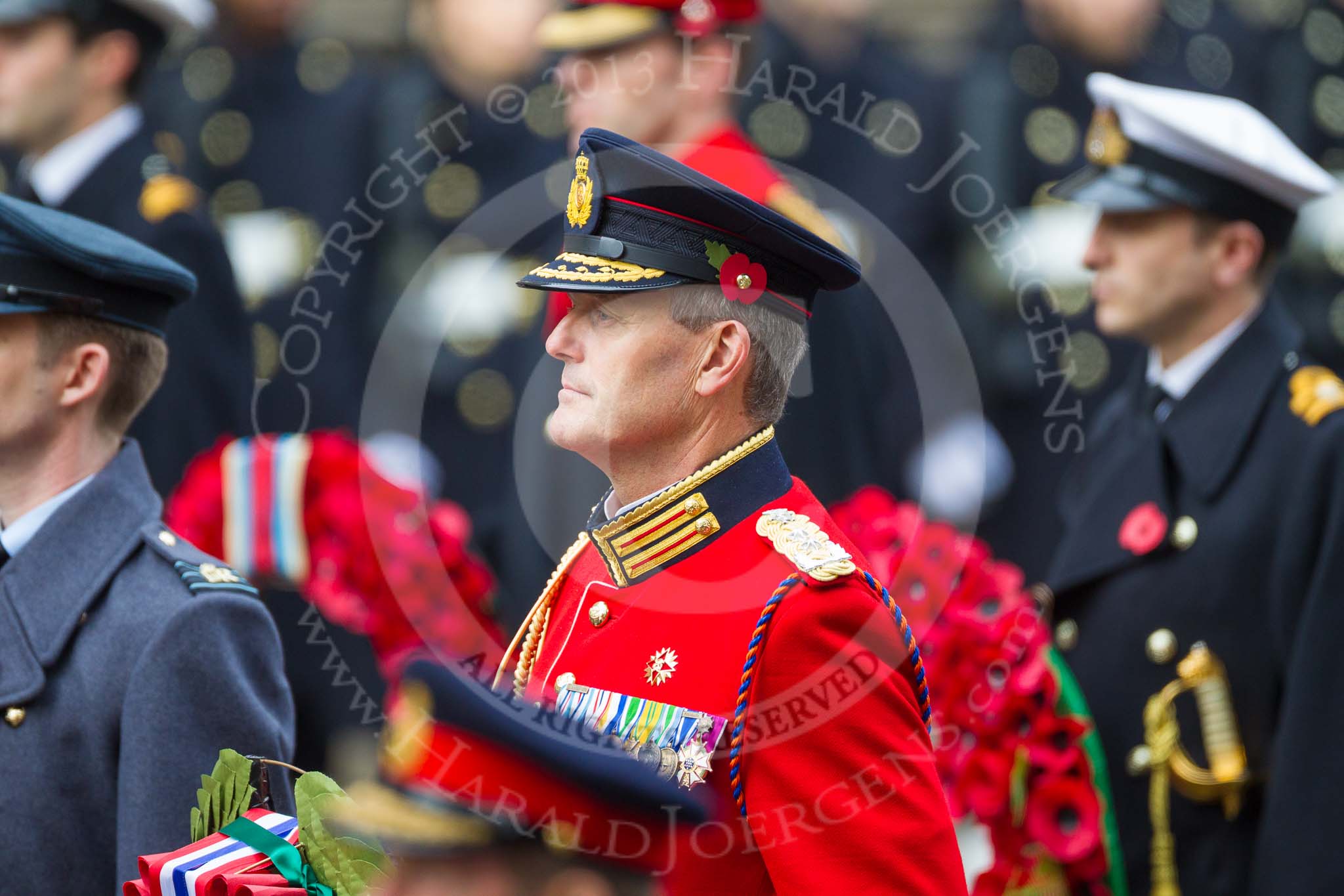 Remembrance Sunday at the Cenotaph 2015: Major‐General Hans van der Louw, equerry to HM The King of the Netherlands, Willem-Alexander. Image #165, 08 November 2015 11:03 Whitehall, London, UK