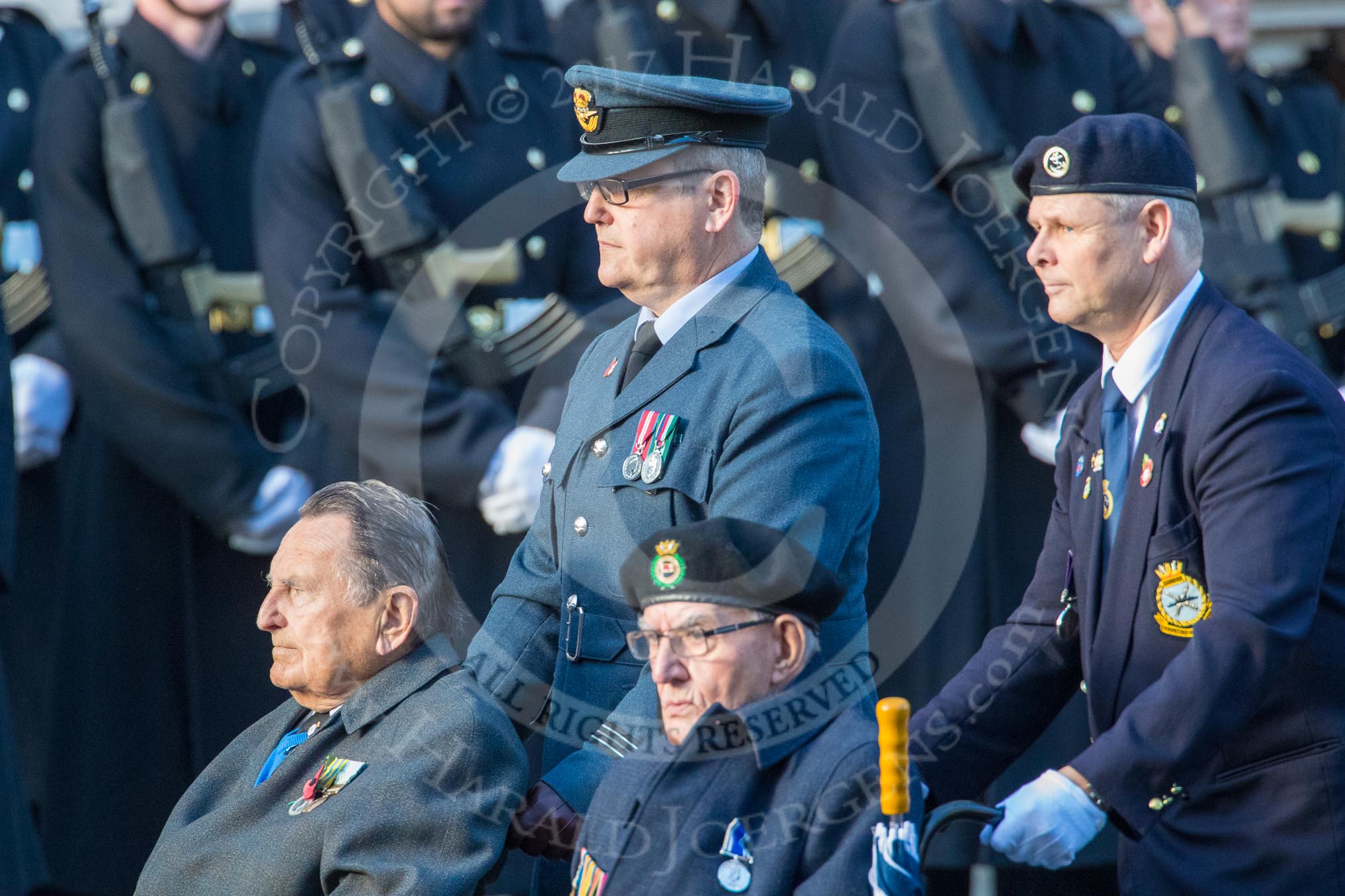 TON Class Association  (Group E31, 23 members) during the Royal British Legion March Past on Remembrance Sunday at the Cenotaph, Whitehall, Westminster, London, 11 November 2018, 11:45.