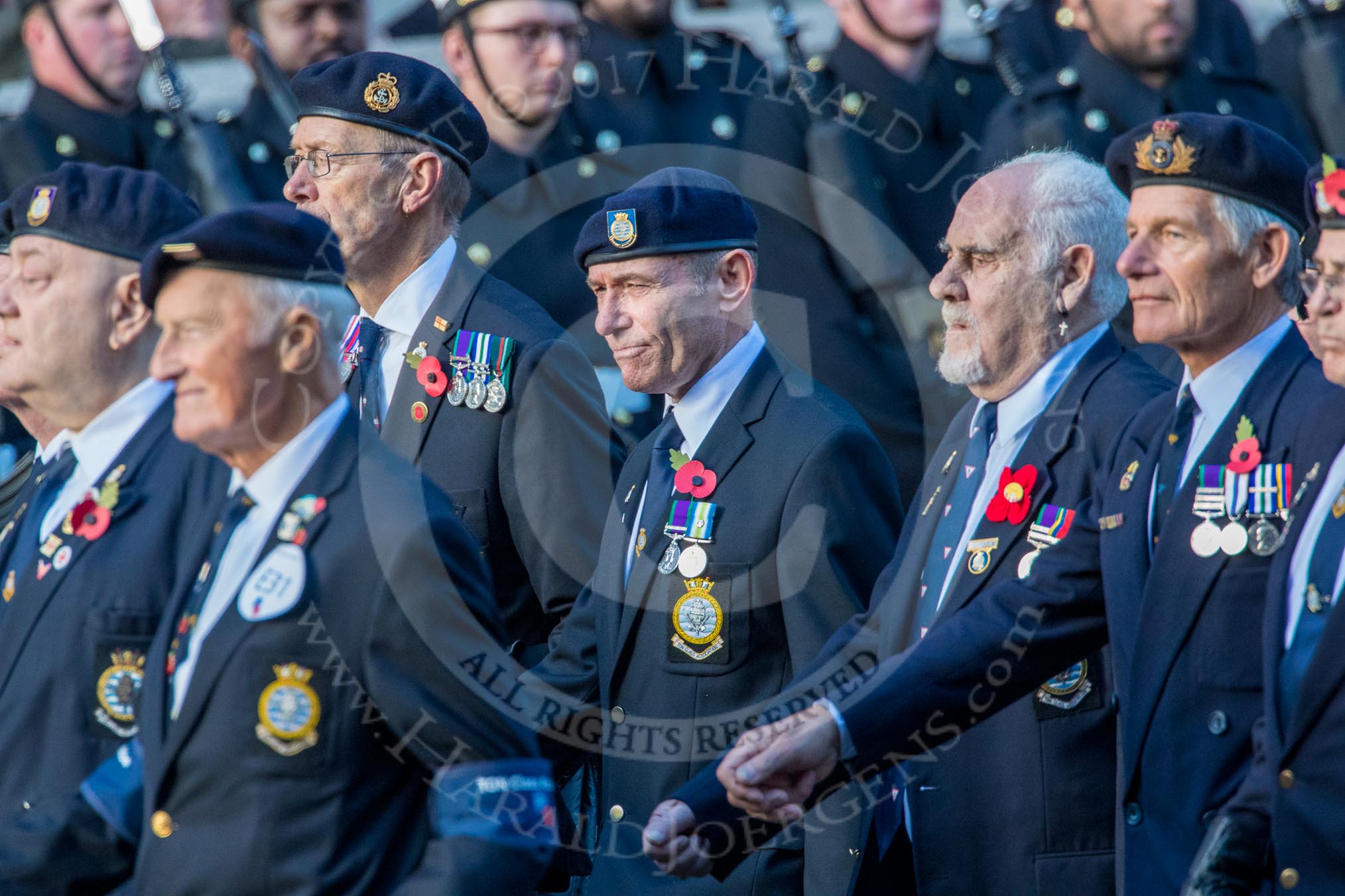 TON Class Association  (Group E31, 23 members) during the Royal British Legion March Past on Remembrance Sunday at the Cenotaph, Whitehall, Westminster, London, 11 November 2018, 11:45.