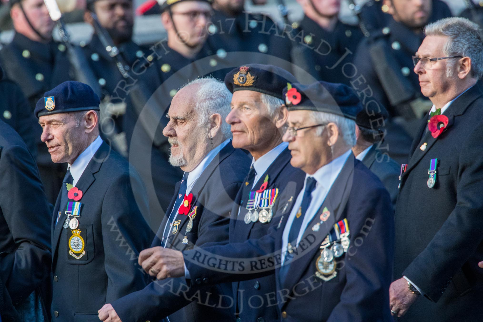 TON Class Association  (Group E31, 23 members) during the Royal British Legion March Past on Remembrance Sunday at the Cenotaph, Whitehall, Westminster, London, 11 November 2018, 11:45.