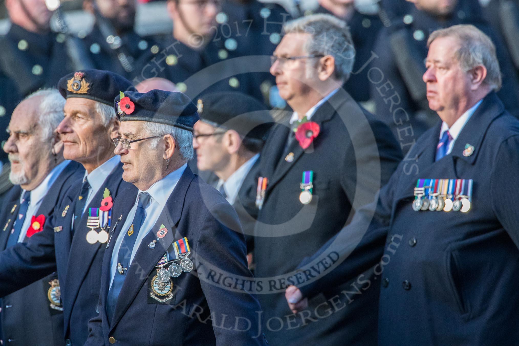 TON Class Association  (Group E31, 23 members) during the Royal British Legion March Past on Remembrance Sunday at the Cenotaph, Whitehall, Westminster, London, 11 November 2018, 11:45.