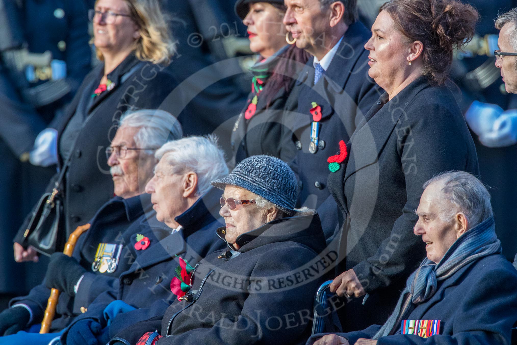 The Royal Naval Benevolent Trust (Group E36, 12 members) during the Royal British Legion March Past on Remembrance Sunday at the Cenotaph, Whitehall, Westminster, London, 11 November 2018, 11:46.