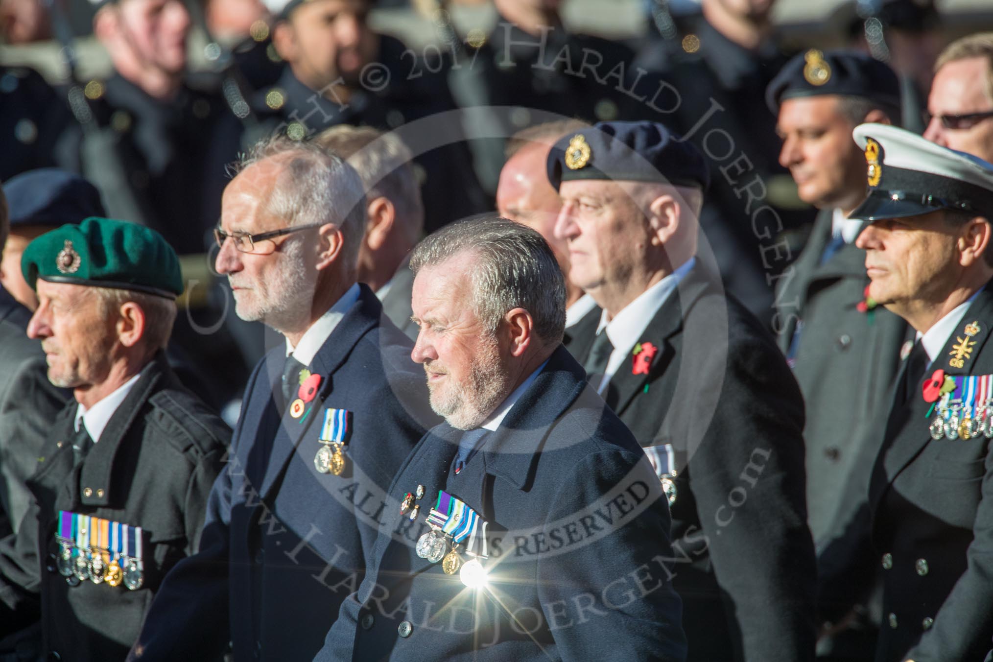 Broadsword Association  (Group E40, 32 members) during the Royal British Legion March Past on Remembrance Sunday at the Cenotaph, Whitehall, Westminster, London, 11 November 2018, 11:46.