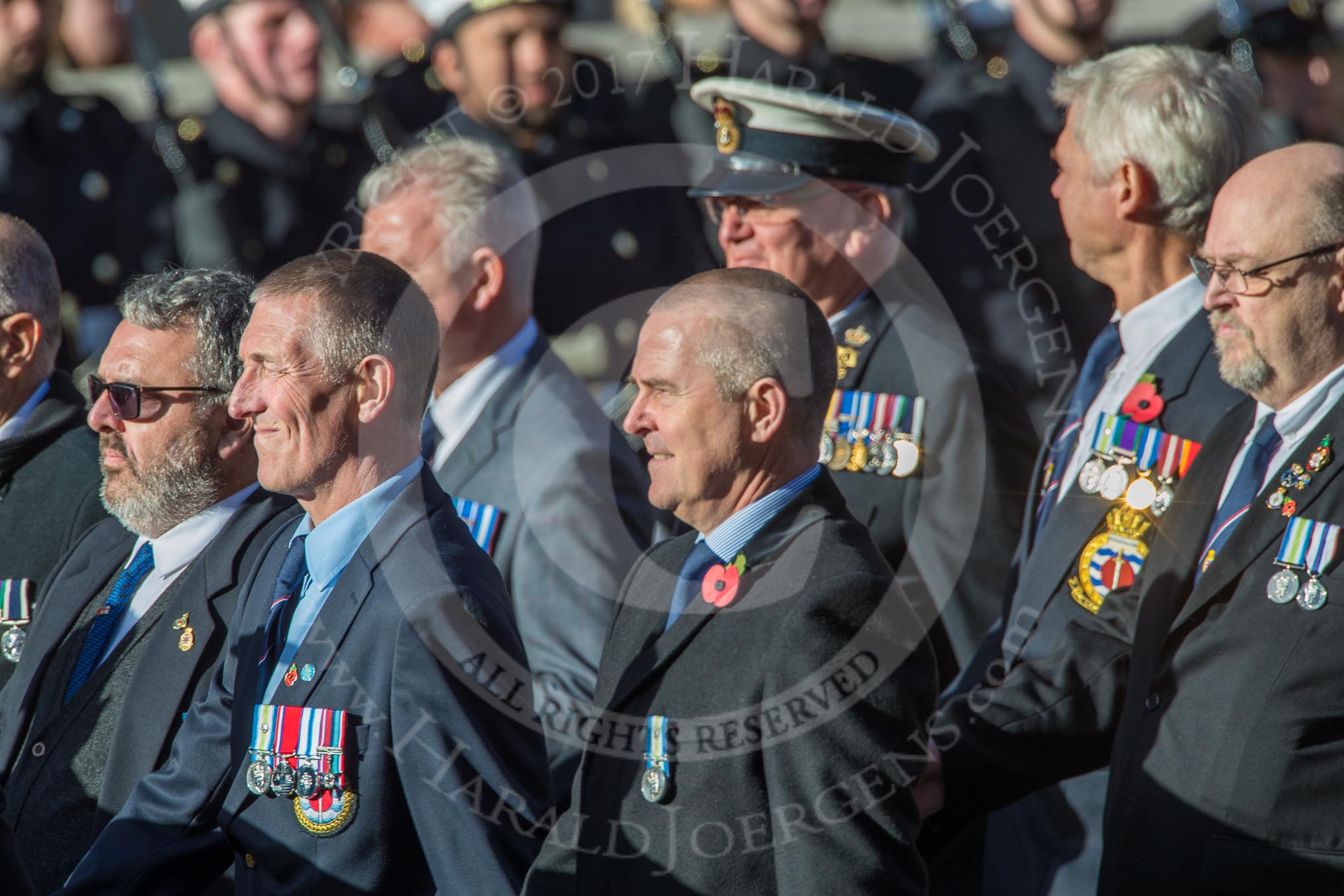 Broadsword Association  (Group E40, 32 members) during the Royal British Legion March Past on Remembrance Sunday at the Cenotaph, Whitehall, Westminster, London, 11 November 2018, 11:46.