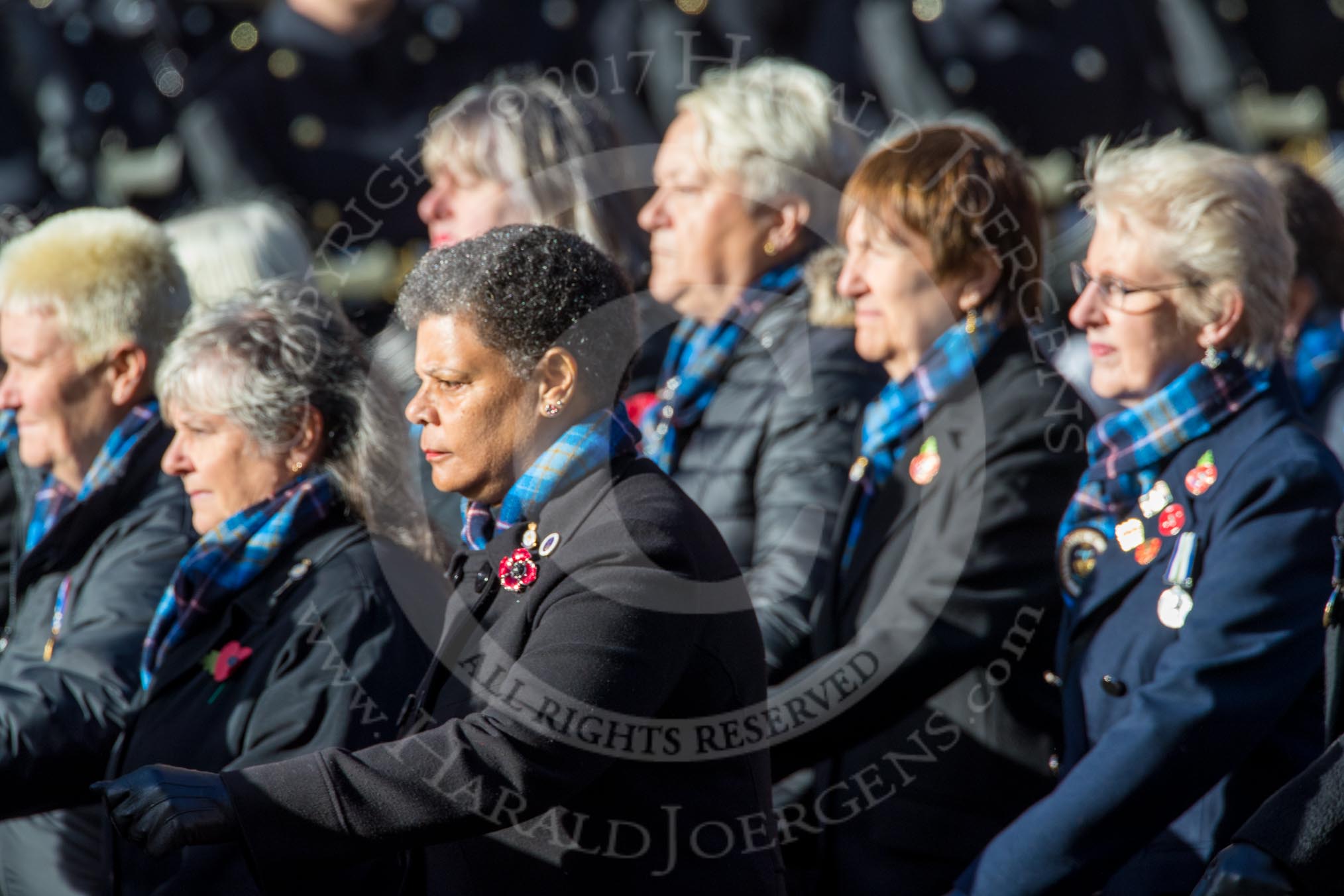 Association  of Wrens (Group E45, 115 members) during the Royal British Legion March Past on Remembrance Sunday at the Cenotaph, Whitehall, Westminster, London, 11 November 2018, 11:47.