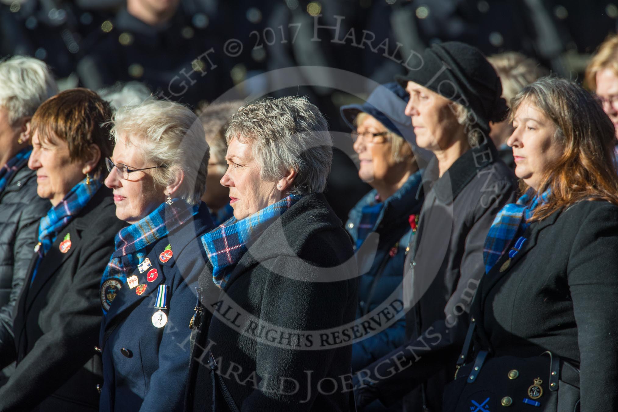 Association  of Wrens (Group E45, 115 members) during the Royal British Legion March Past on Remembrance Sunday at the Cenotaph, Whitehall, Westminster, London, 11 November 2018, 11:47.