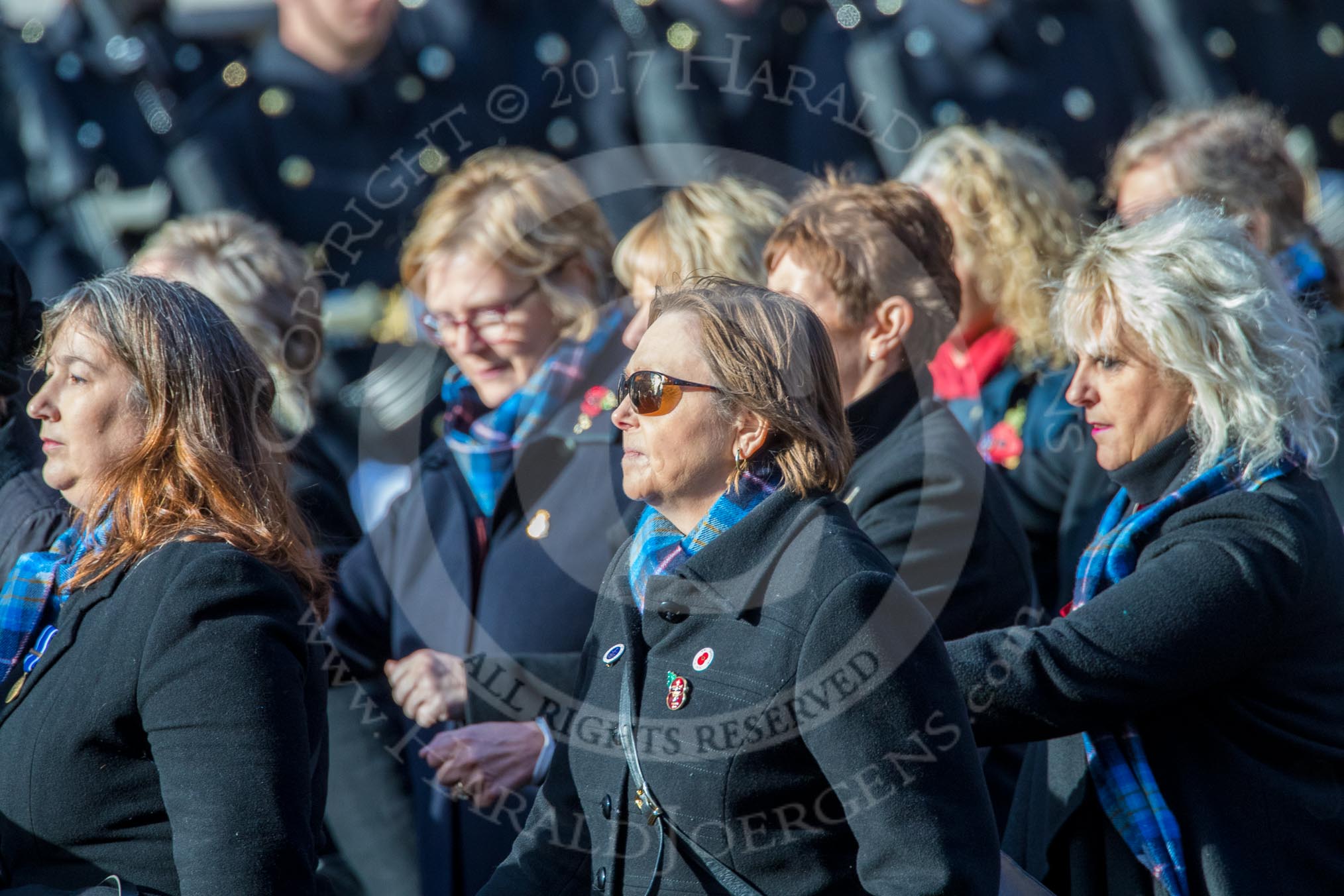 Association  of Wrens (Group E45, 115 members) during the Royal British Legion March Past on Remembrance Sunday at the Cenotaph, Whitehall, Westminster, London, 11 November 2018, 11:47.