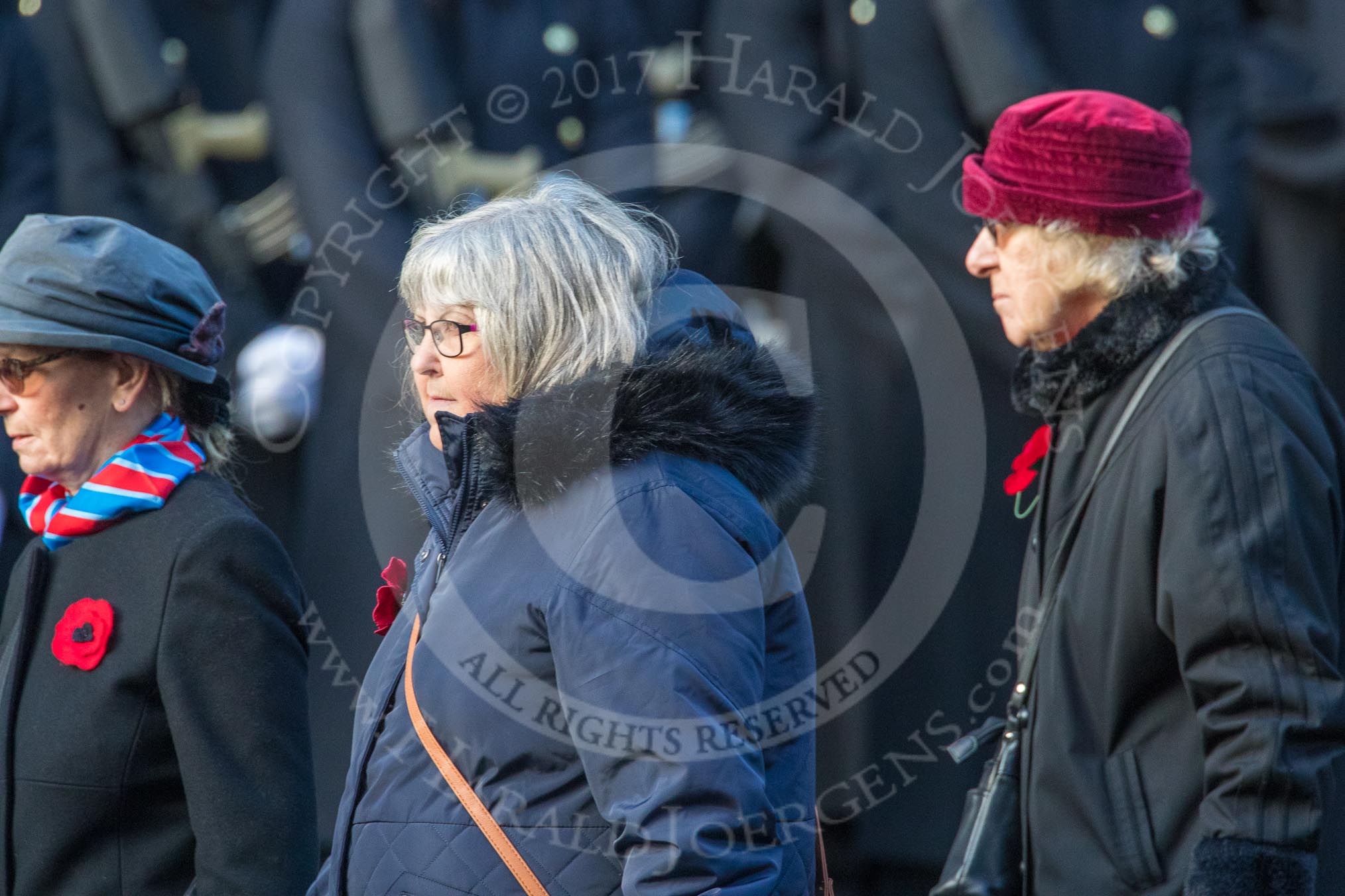 Blesma, The Limbless Veterans (Group AA1, 55 members) during the Royal British Legion March Past on Remembrance Sunday at the Cenotaph, Whitehall, Westminster, London, 11 November 2018, 11:48.