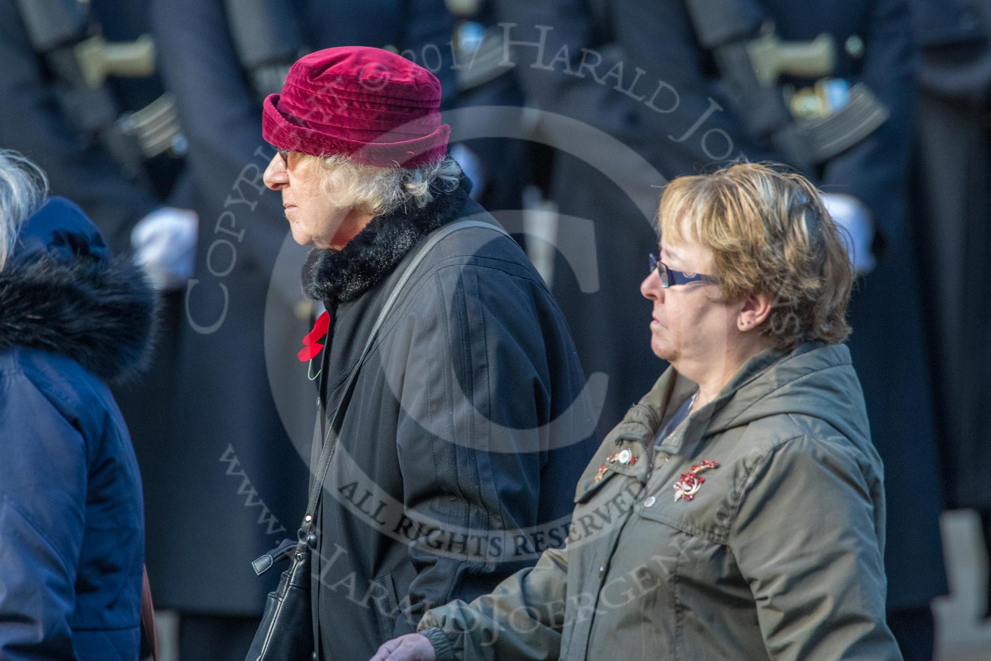 Blesma, The Limbless Veterans (Group AA1, 55 members) during the Royal British Legion March Past on Remembrance Sunday at the Cenotaph, Whitehall, Westminster, London, 11 November 2018, 11:48.