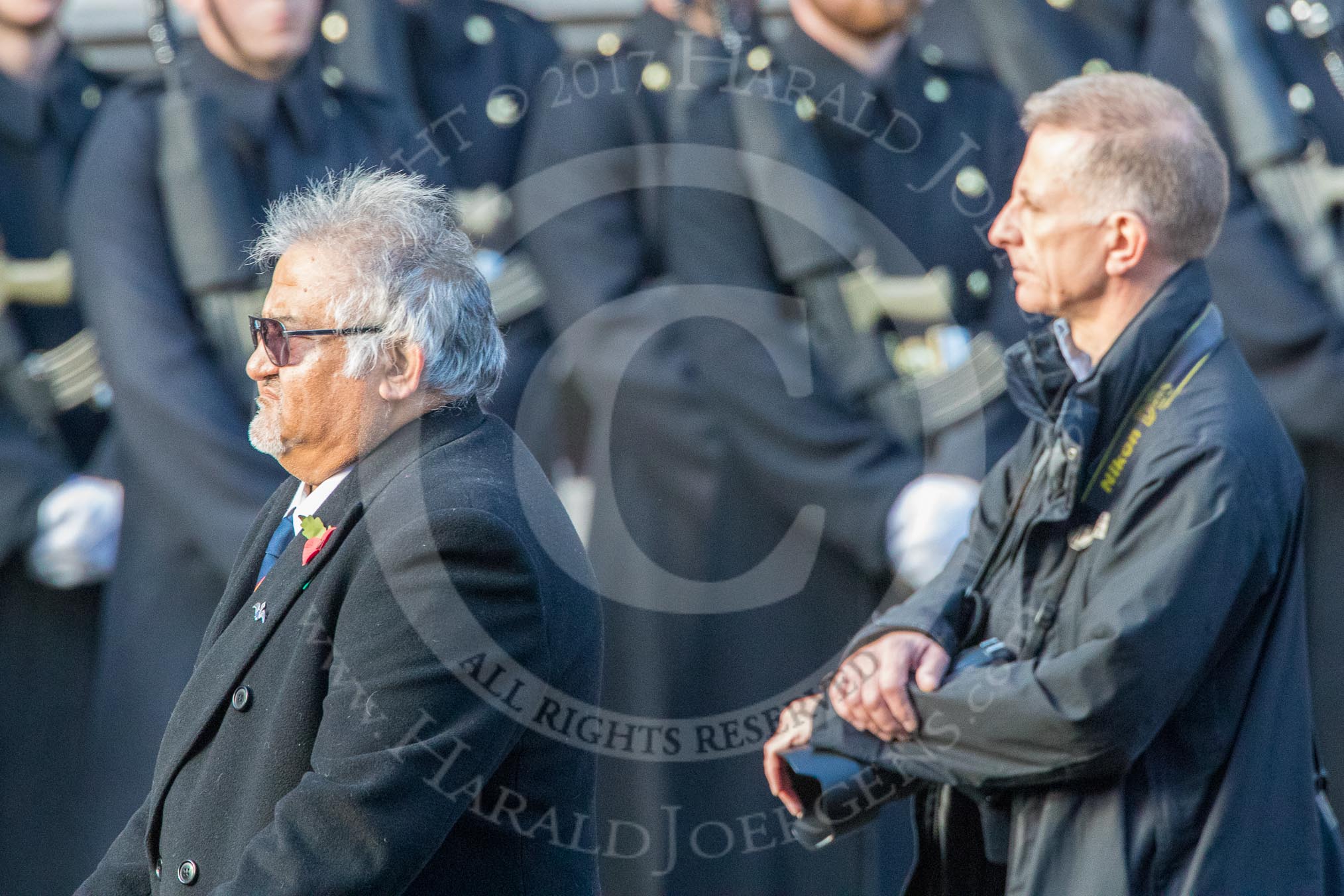 Blesma, The Limbless Veterans (Group AA1, 55 members) during the Royal British Legion March Past on Remembrance Sunday at the Cenotaph, Whitehall, Westminster, London, 11 November 2018, 11:48.