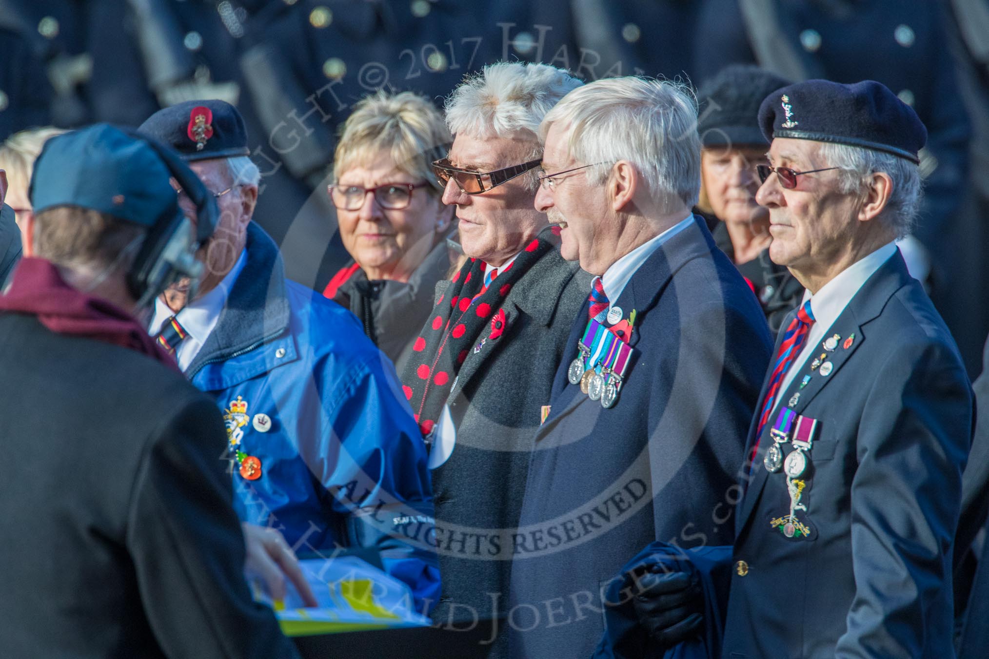 SSAFA, the Armed Forces Charity (Group F3, 53 members) during the Royal British Legion March Past on Remembrance Sunday at the Cenotaph, Whitehall, Westminster, London, 11 November 2018, 11:50.