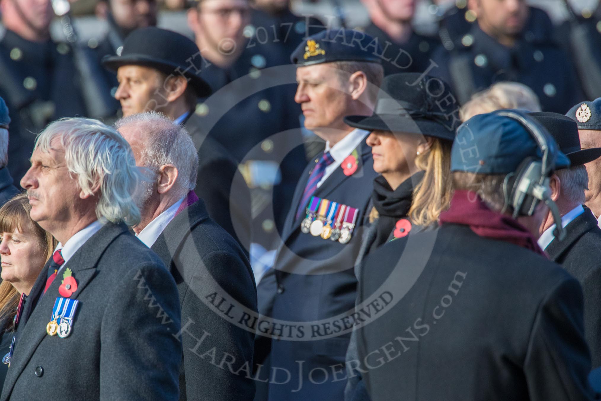 SSAFA, the Armed Forces Charity (Group F3, 53 members) during the Royal British Legion March Past on Remembrance Sunday at the Cenotaph, Whitehall, Westminster, London, 11 November 2018, 11:50.