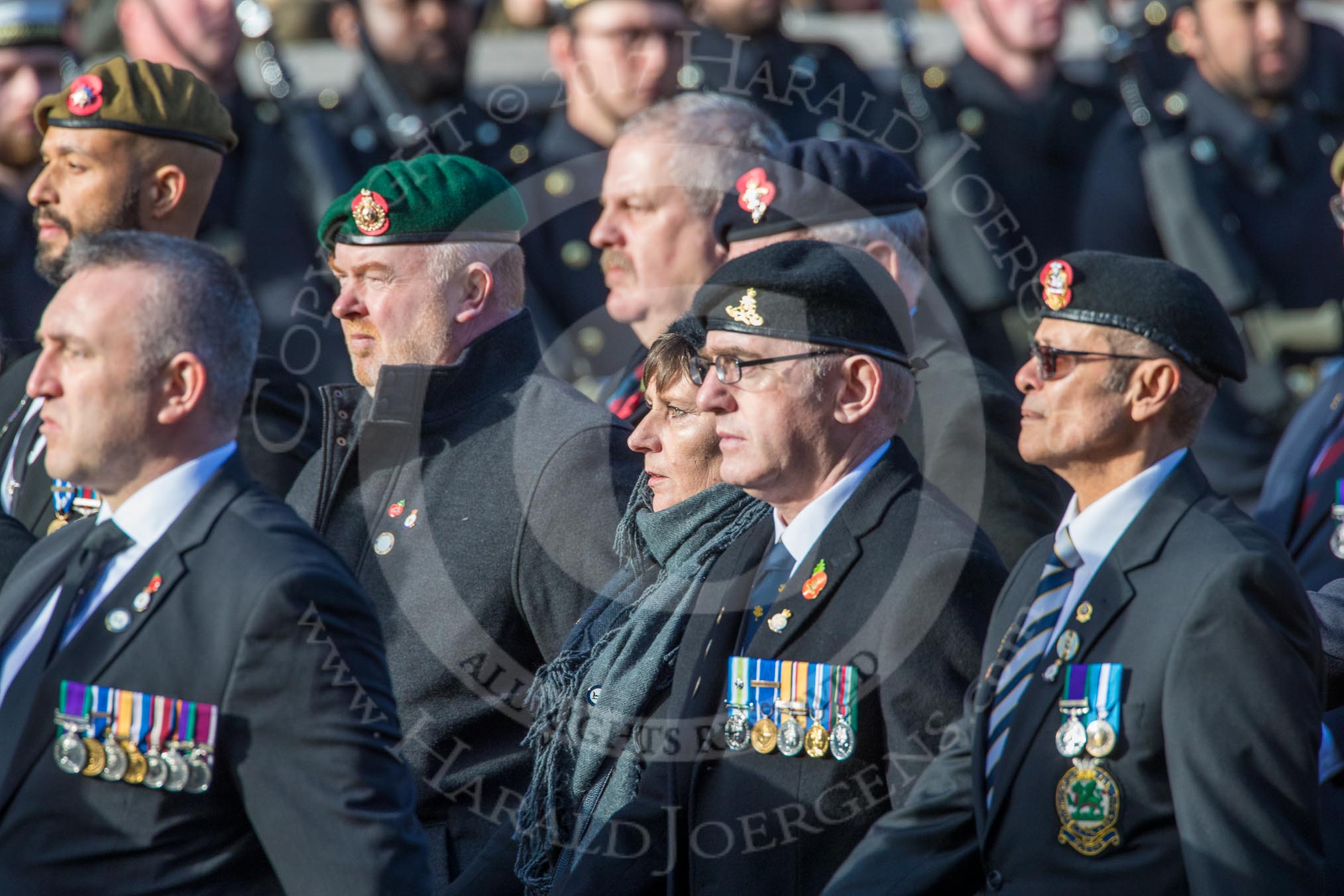 Help for Heroes (Group F4, 100 members) during the Royal British Legion March Past on Remembrance Sunday at the Cenotaph, Whitehall, Westminster, London, 11 November 2018, 11:50.