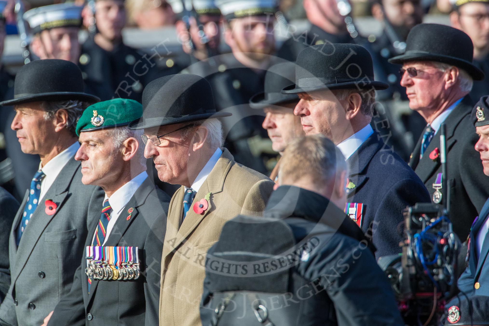 The Not Forgotten Association  (Group F5, 47 members) during the Royal British Legion March Past on Remembrance Sunday at the Cenotaph, Whitehall, Westminster, London, 11 November 2018, 11:50.