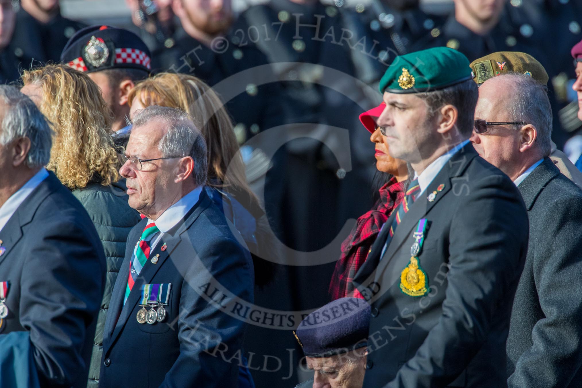 The Not Forgotten Association  (Group F5, 47 members) during the Royal British Legion March Past on Remembrance Sunday at the Cenotaph, Whitehall, Westminster, London, 11 November 2018, 11:50.