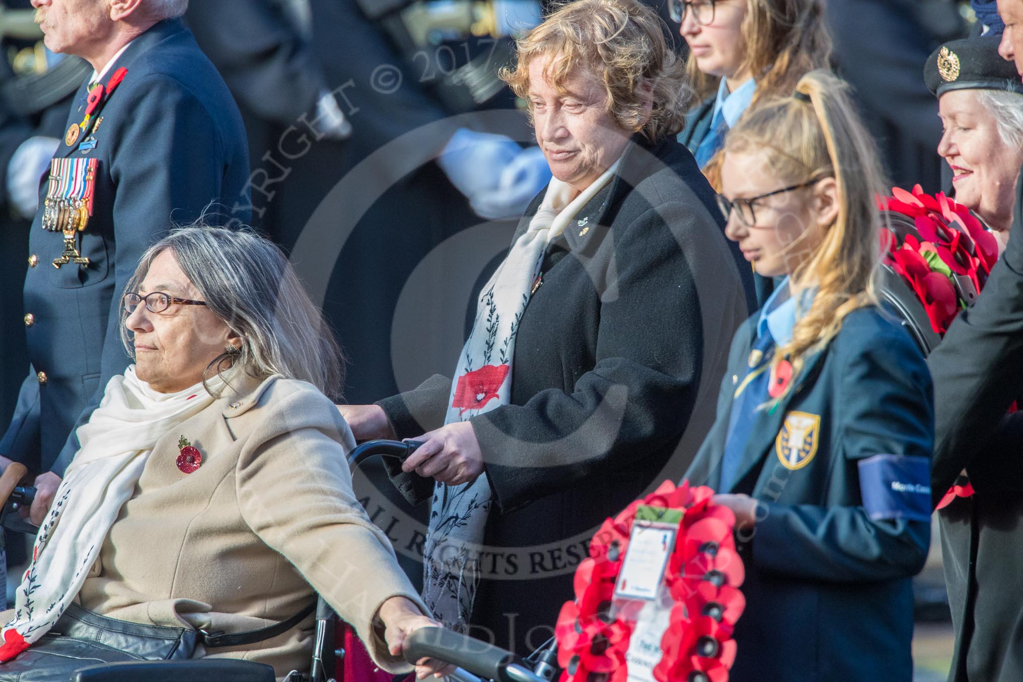 The Monte Cassino Society (Group F6, 29 members) during the Royal British Legion March Past on Remembrance Sunday at the Cenotaph, Whitehall, Westminster, London, 11 November 2018, 11:50.