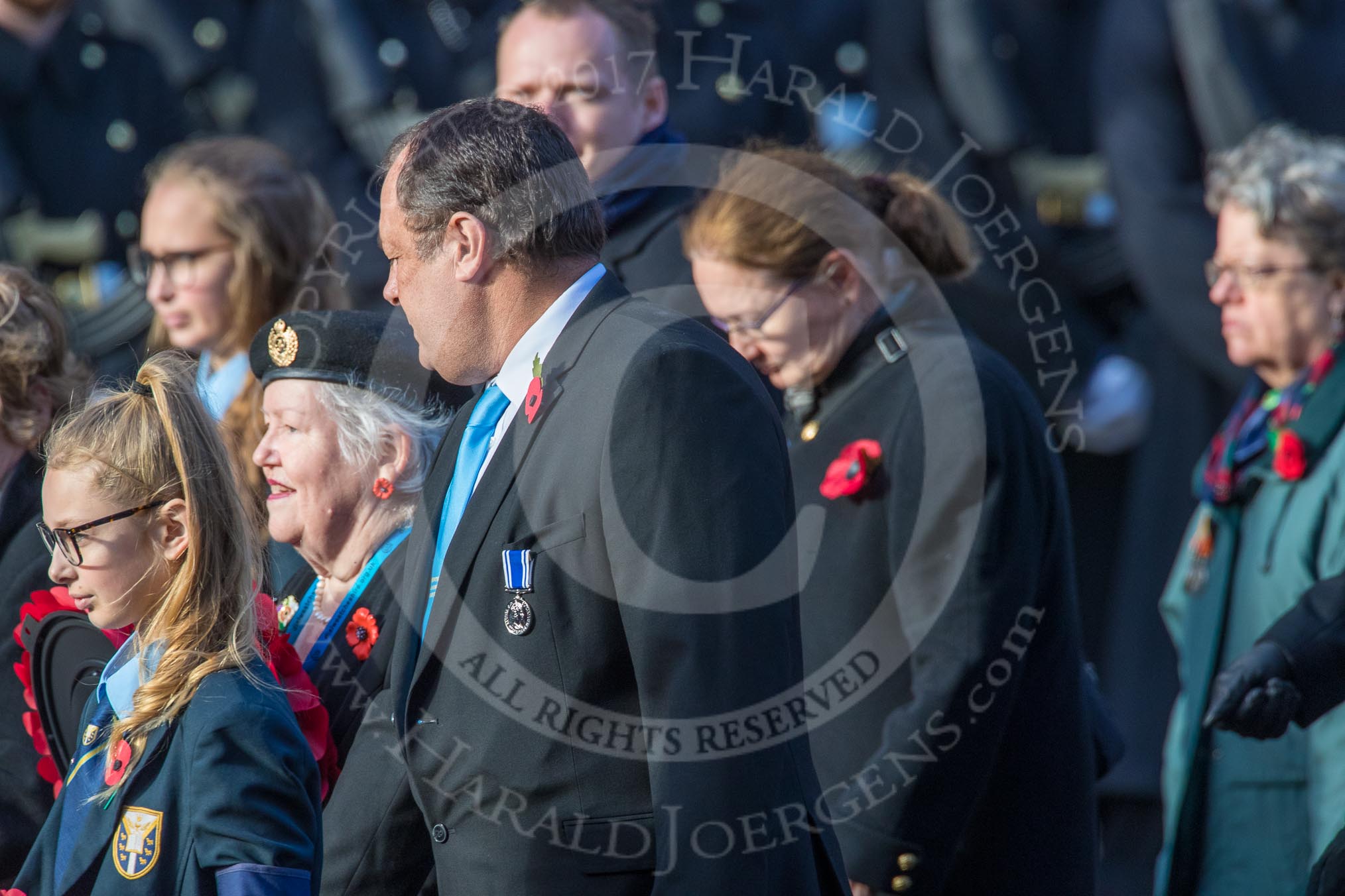 The Monte Cassino Society (Group F6, 29 members) during the Royal British Legion March Past on Remembrance Sunday at the Cenotaph, Whitehall, Westminster, London, 11 November 2018, 11:50.