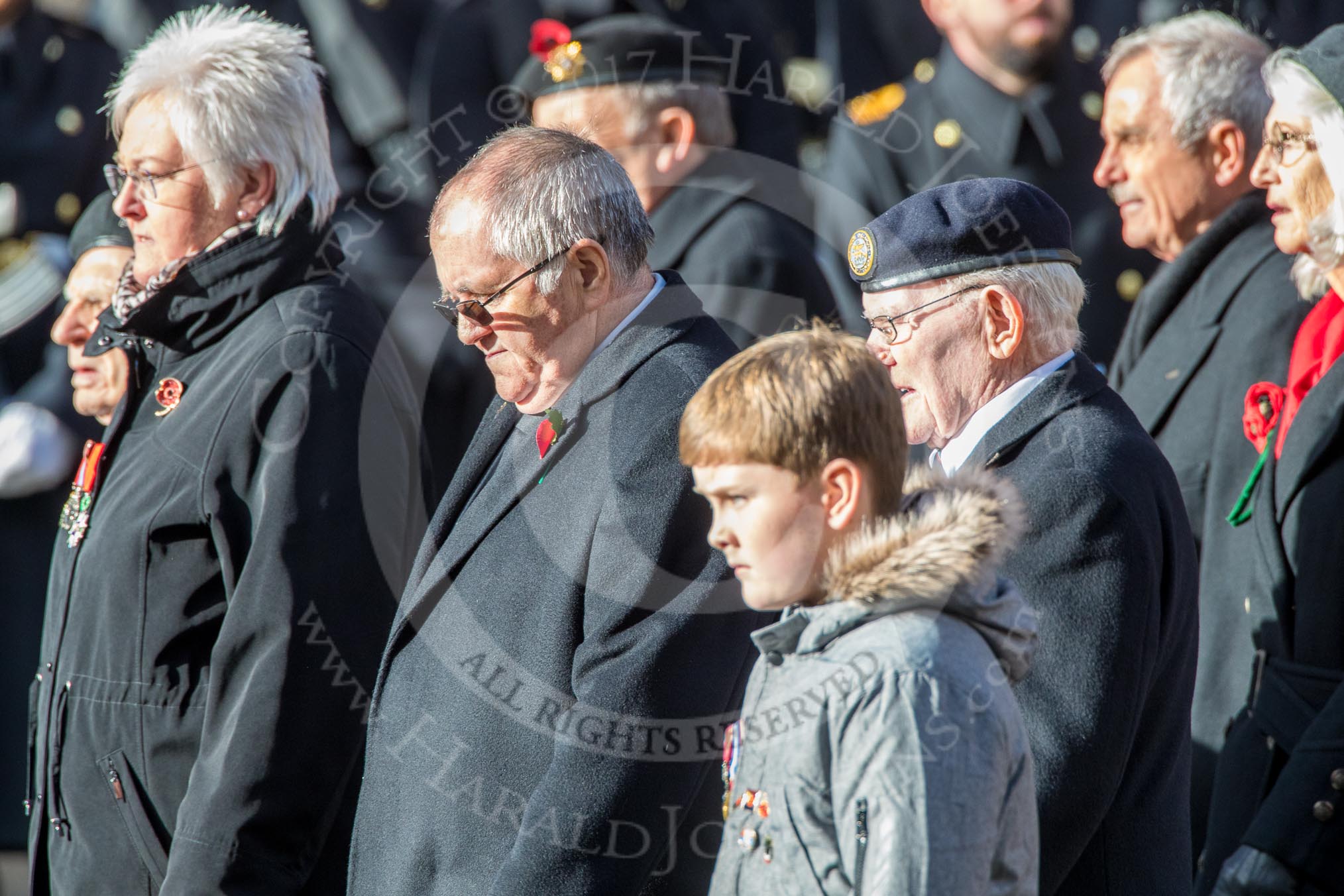 Foreign Legion Association of Great Britain (Group F27, 17 members) during the Royal British Legion March Past on Remembrance Sunday at the Cenotaph, Whitehall, Westminster, London, 11 November 2018, 11:54.