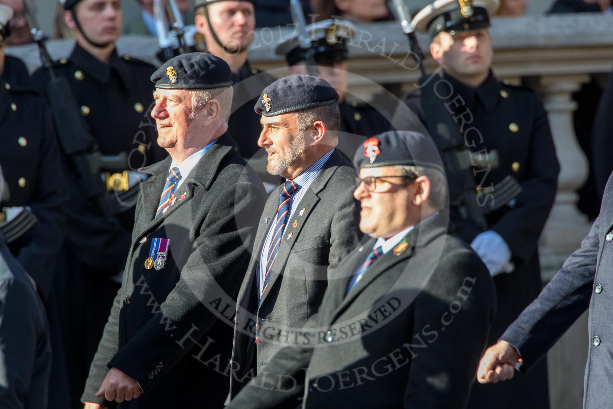 Arborfield Old Boys Association (Group B26, 29 members) during the Royal British Legion March Past on Remembrance Sunday at the Cenotaph, Whitehall, Westminster, London, 11 November 2018, 12:11.