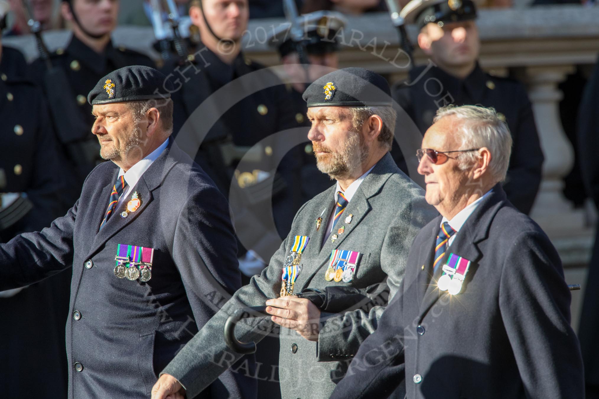 Arborfield Old Boys Association (Group B26, 29 members) during the Royal British Legion March Past on Remembrance Sunday at the Cenotaph, Whitehall, Westminster, London, 11 November 2018, 12:11.