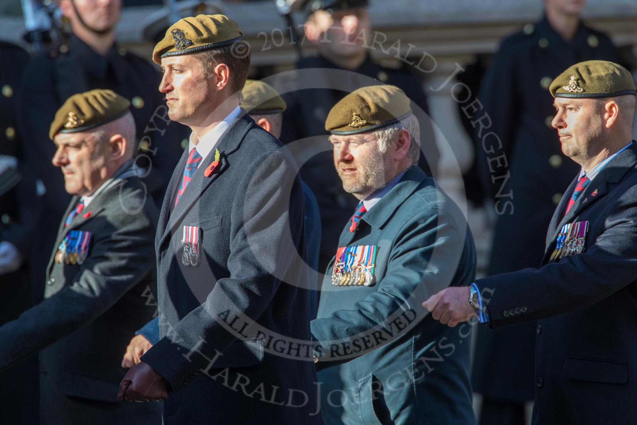 Special Observer Association (Group B27, 26 members) during the Royal British Legion March Past on Remembrance Sunday at the Cenotaph, Whitehall, Westminster, London, 11 November 2018, 12:12.