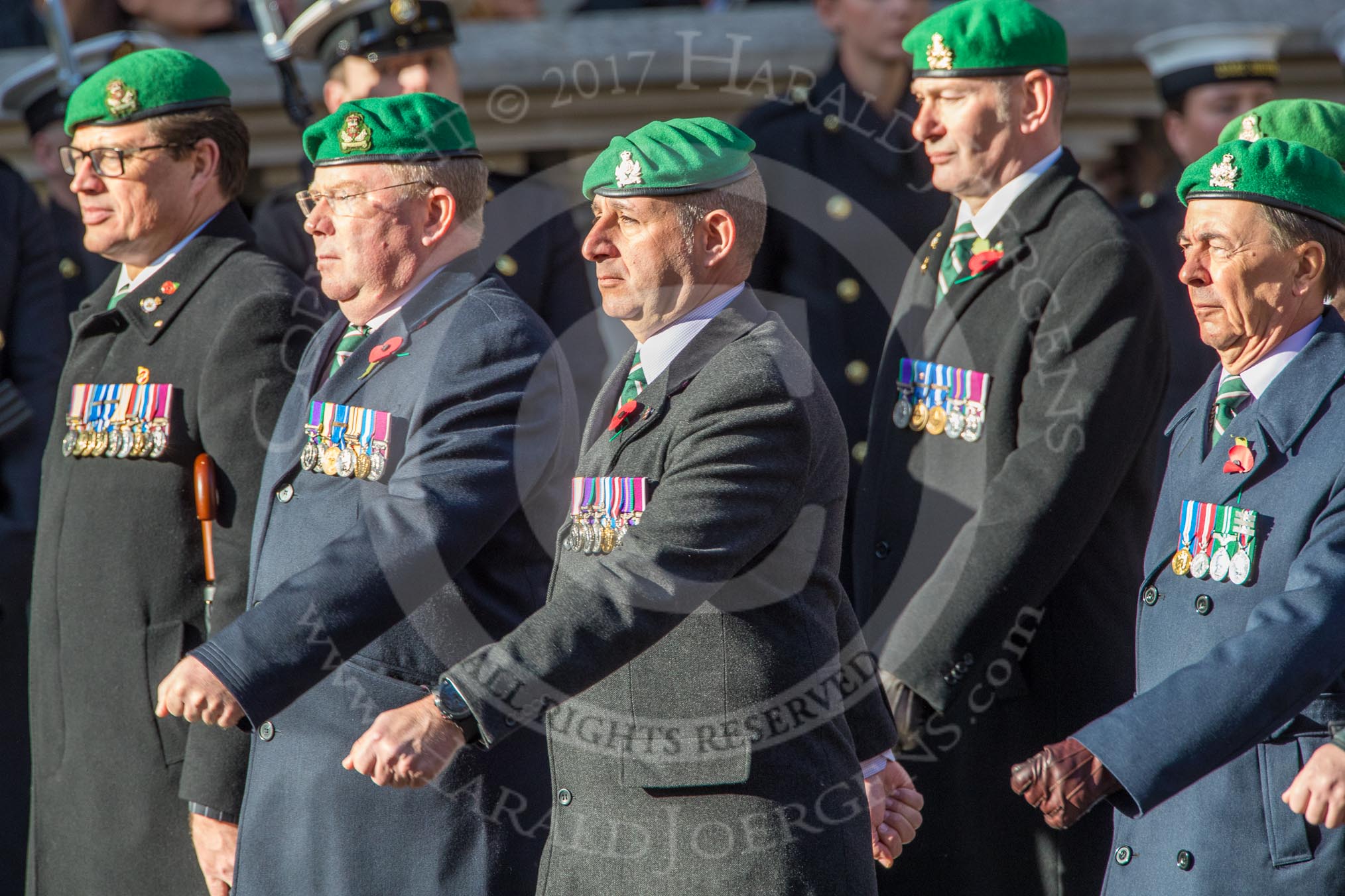 Intelligence Corps Association (Group B29, 35 members) during the Royal British Legion March Past on Remembrance Sunday at the Cenotaph, Whitehall, Westminster, London, 11 November 2018, 12:12.