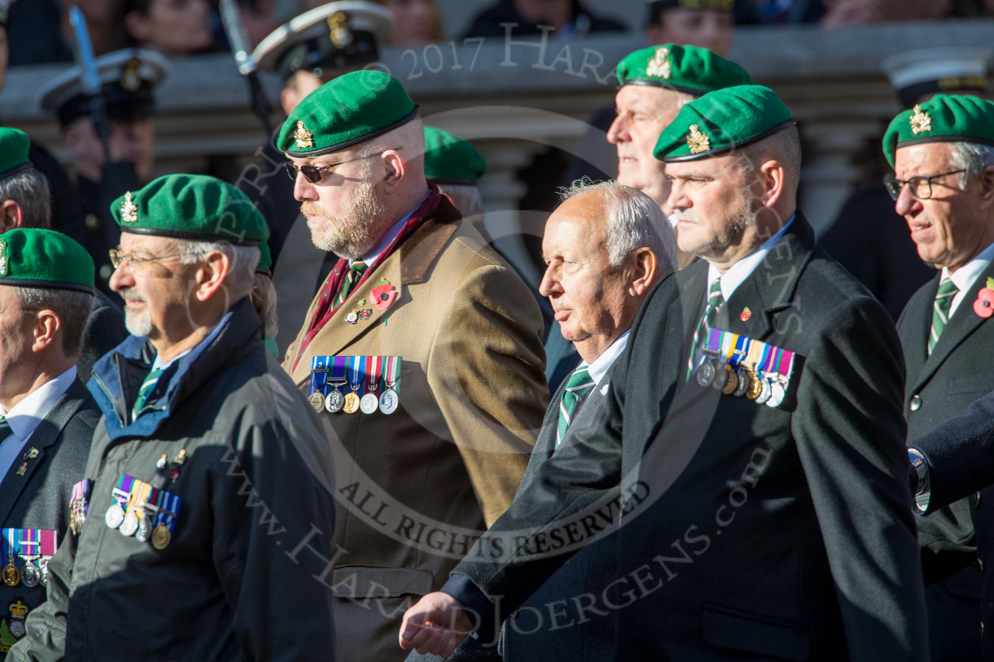 Intelligence Corps Association (Group B29, 35 members) during the Royal British Legion March Past on Remembrance Sunday at the Cenotaph, Whitehall, Westminster, London, 11 November 2018, 12:12.