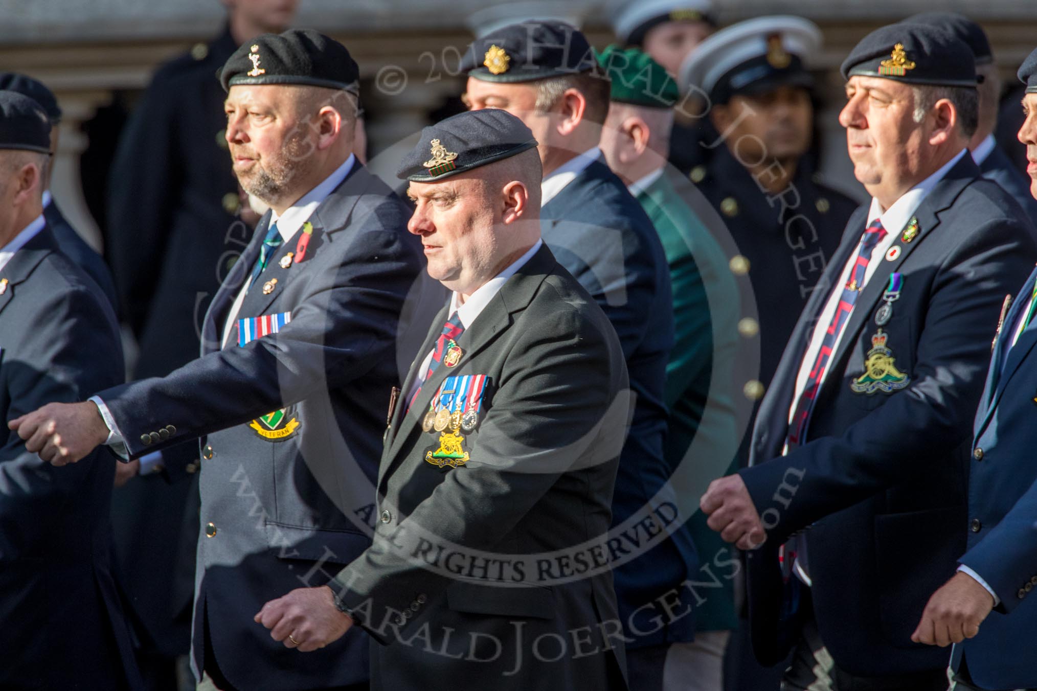 Allied Command in Europe Mobile Force AMF(L) (Group D13, 61 members) during the Royal British Legion March Past on Remembrance Sunday at the Cenotaph, Whitehall, Westminster, London, 11 November 2018, 12:22.