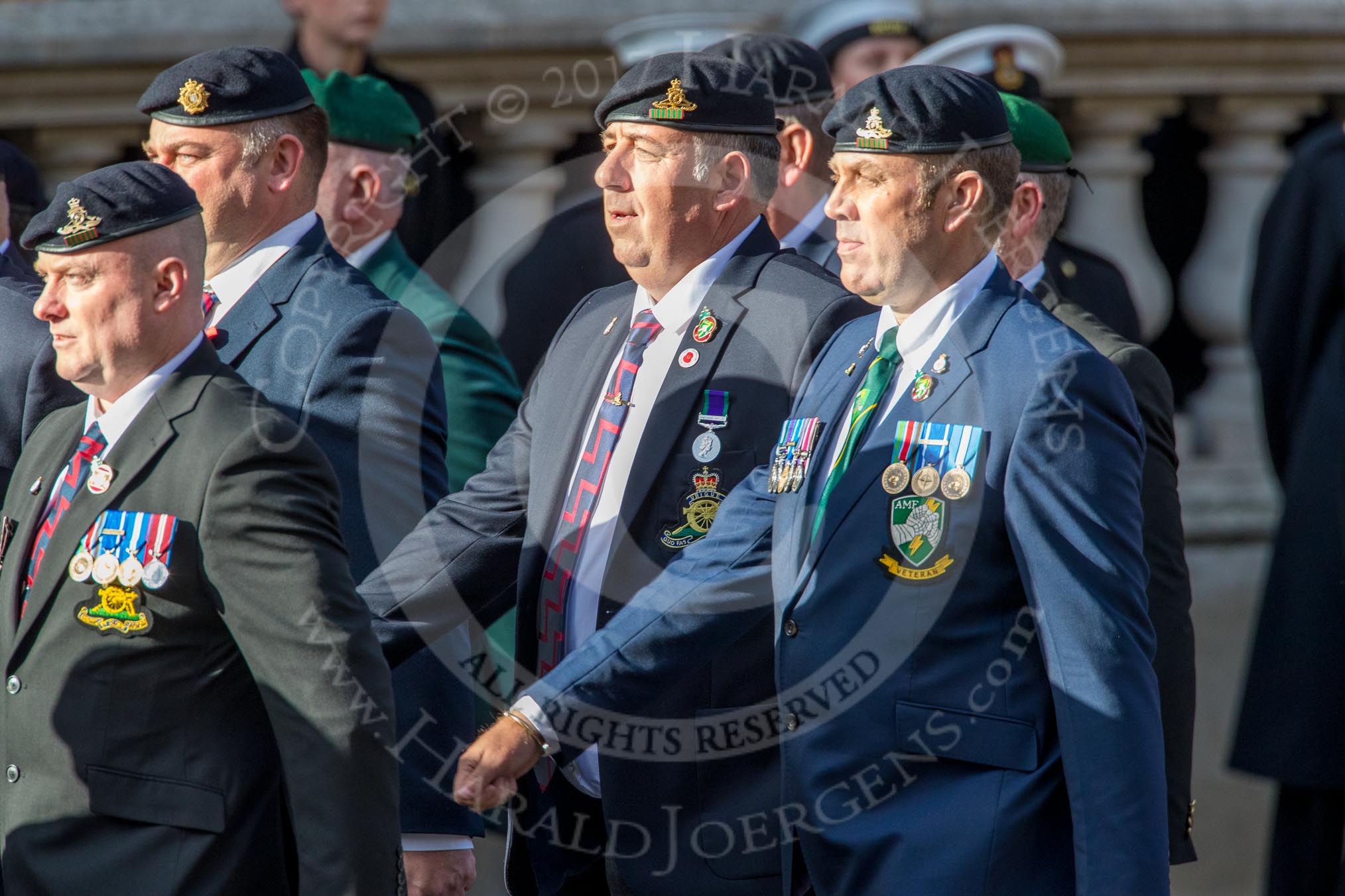 Allied Command in Europe Mobile Force AMF(L) (Group D13, 61 members) during the Royal British Legion March Past on Remembrance Sunday at the Cenotaph, Whitehall, Westminster, London, 11 November 2018, 12:22.