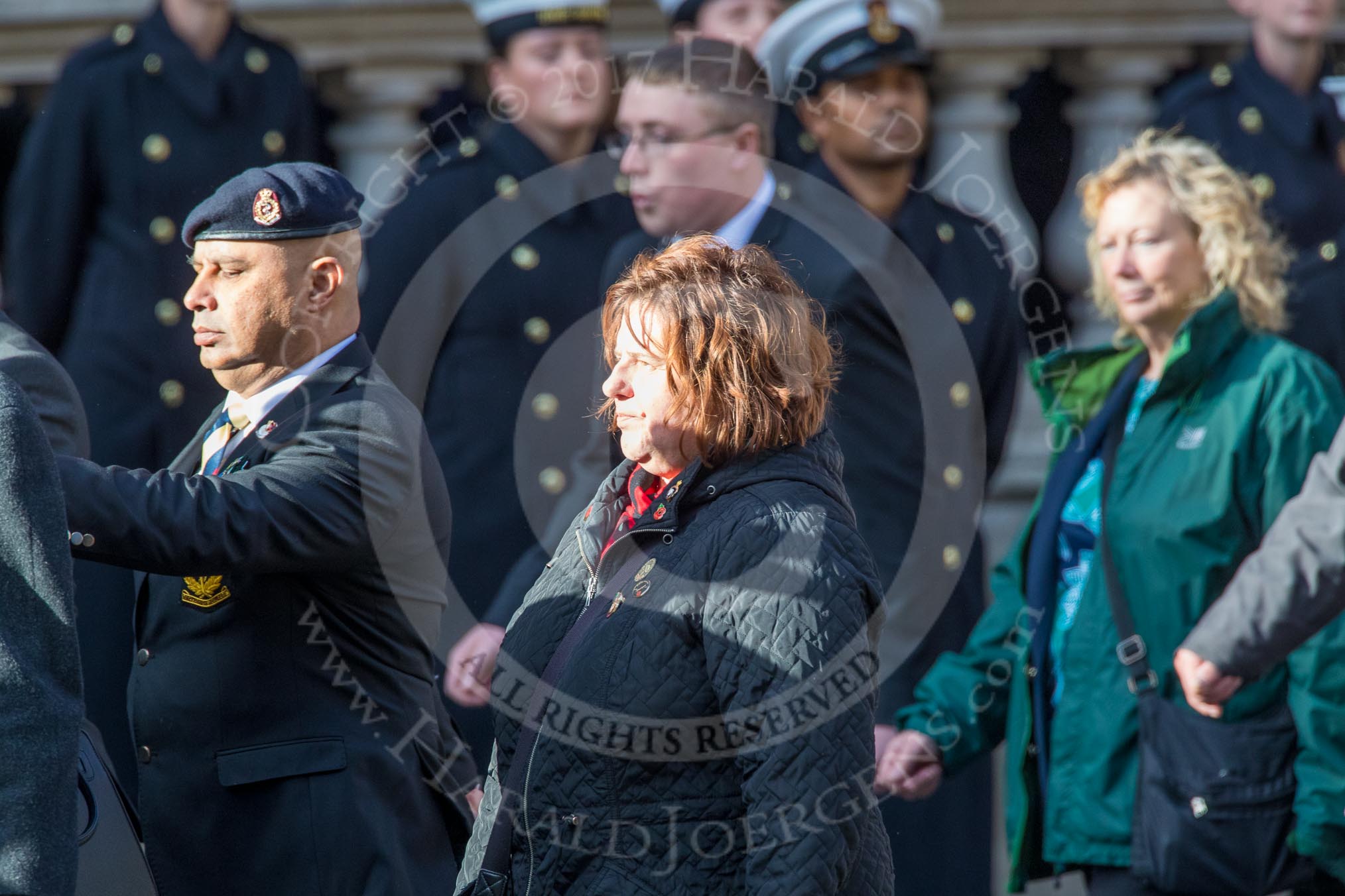 The Royal British Legion (Group D15, 150 members) during the Royal British Legion March Past on Remembrance Sunday at the Cenotaph, Whitehall, Westminster, London, 11 November 2018, 12:22.