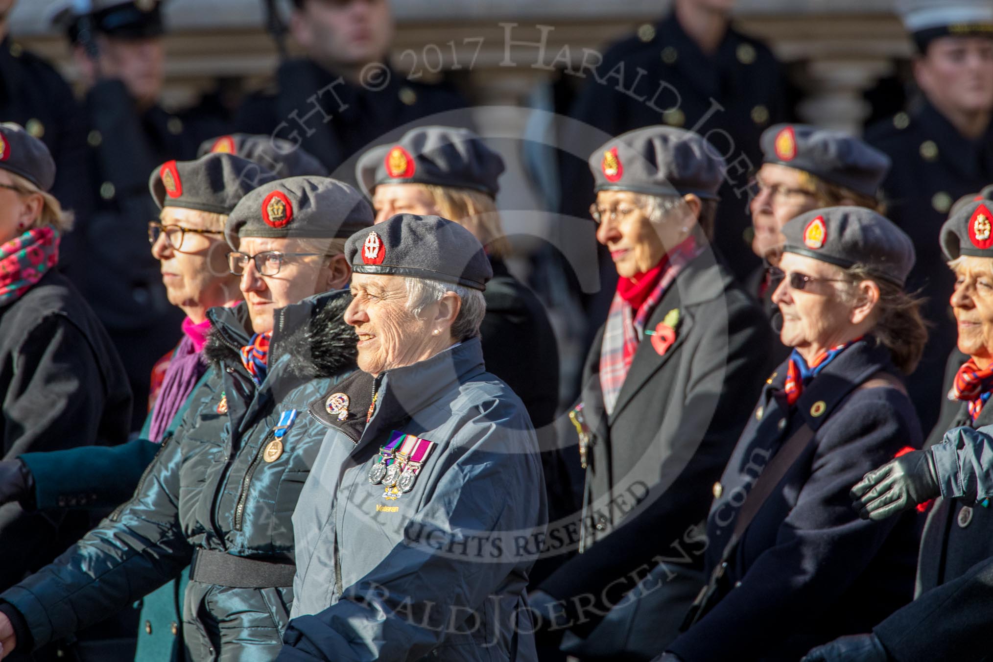 QARANC (Group D23, 49 members) during the Royal British Legion March Past on Remembrance Sunday at the Cenotaph, Whitehall, Westminster, London, 11 November 2018, 12:24.