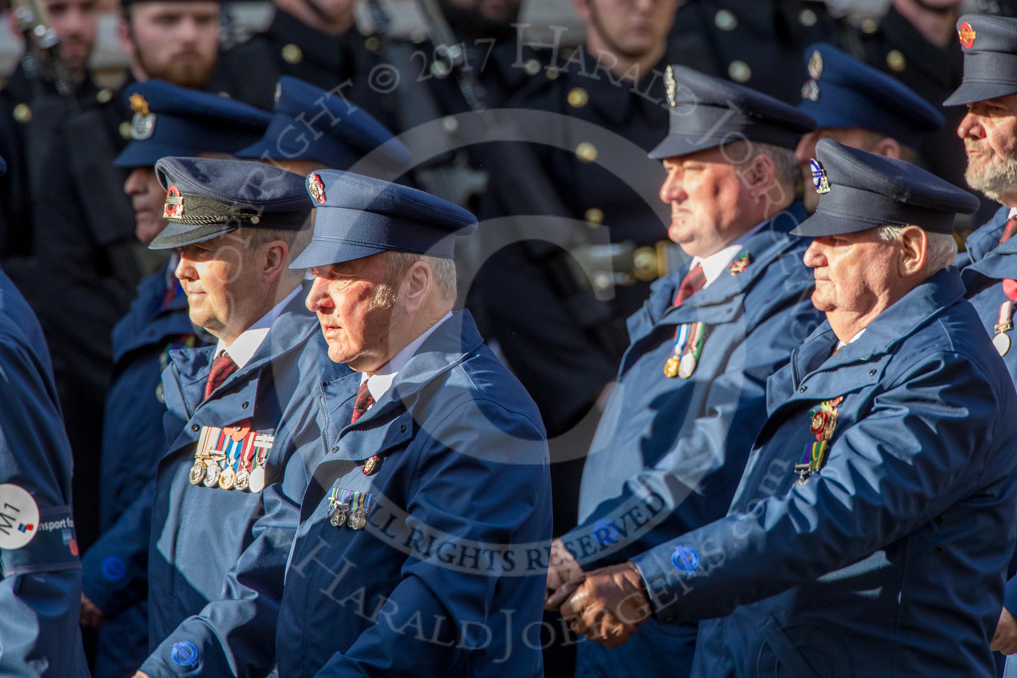 Transport for London, TFL (Group M1, 41 members) during the Royal British Legion March Past on Remembrance Sunday at the Cenotaph, Whitehall, Westminster, London, 11 November 2018, 12:25.