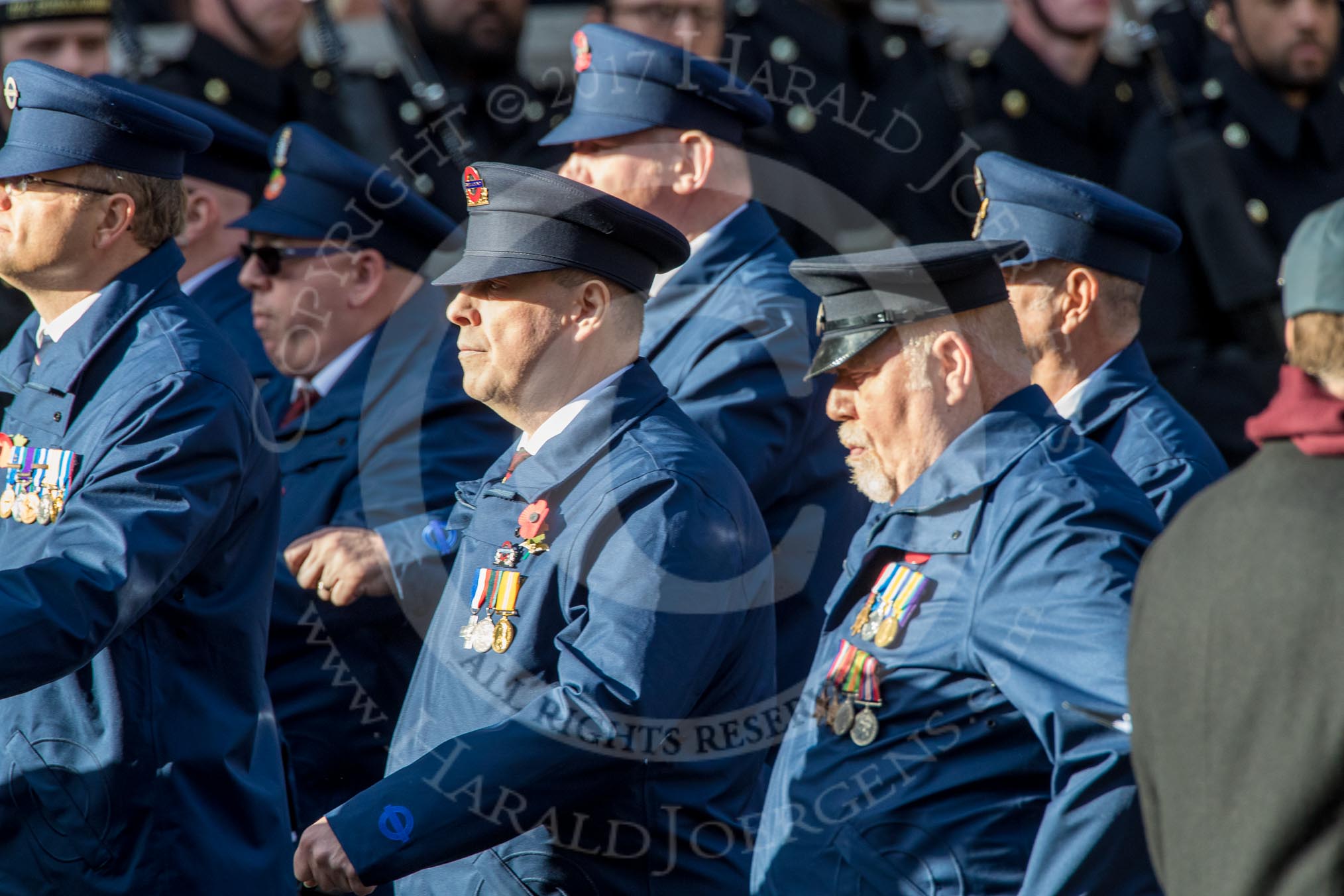 Transport for London, TFL (Group M1, 41 members) during the Royal British Legion March Past on Remembrance Sunday at the Cenotaph, Whitehall, Westminster, London, 11 November 2018, 12:25.