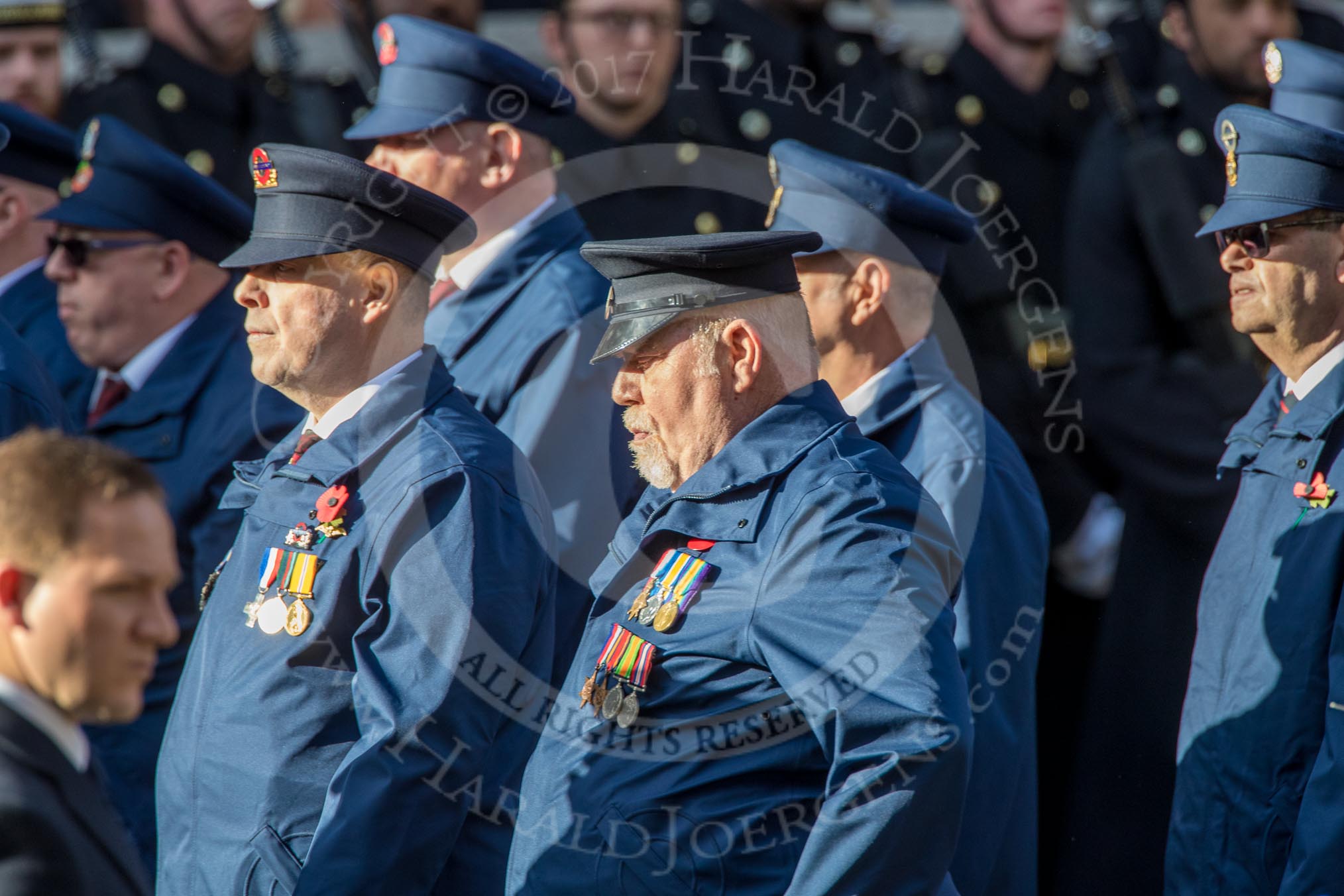 Transport for London, TFL (Group M1, 41 members) during the Royal British Legion March Past on Remembrance Sunday at the Cenotaph, Whitehall, Westminster, London, 11 November 2018, 12:25.