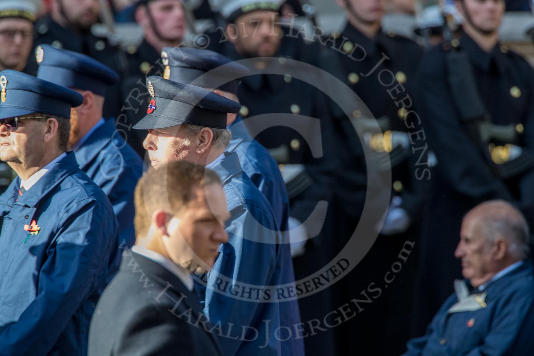 Transport for London, TFL (Group M1, 41 members) during the Royal British Legion March Past on Remembrance Sunday at the Cenotaph, Whitehall, Westminster, London, 11 November 2018, 12:25.
