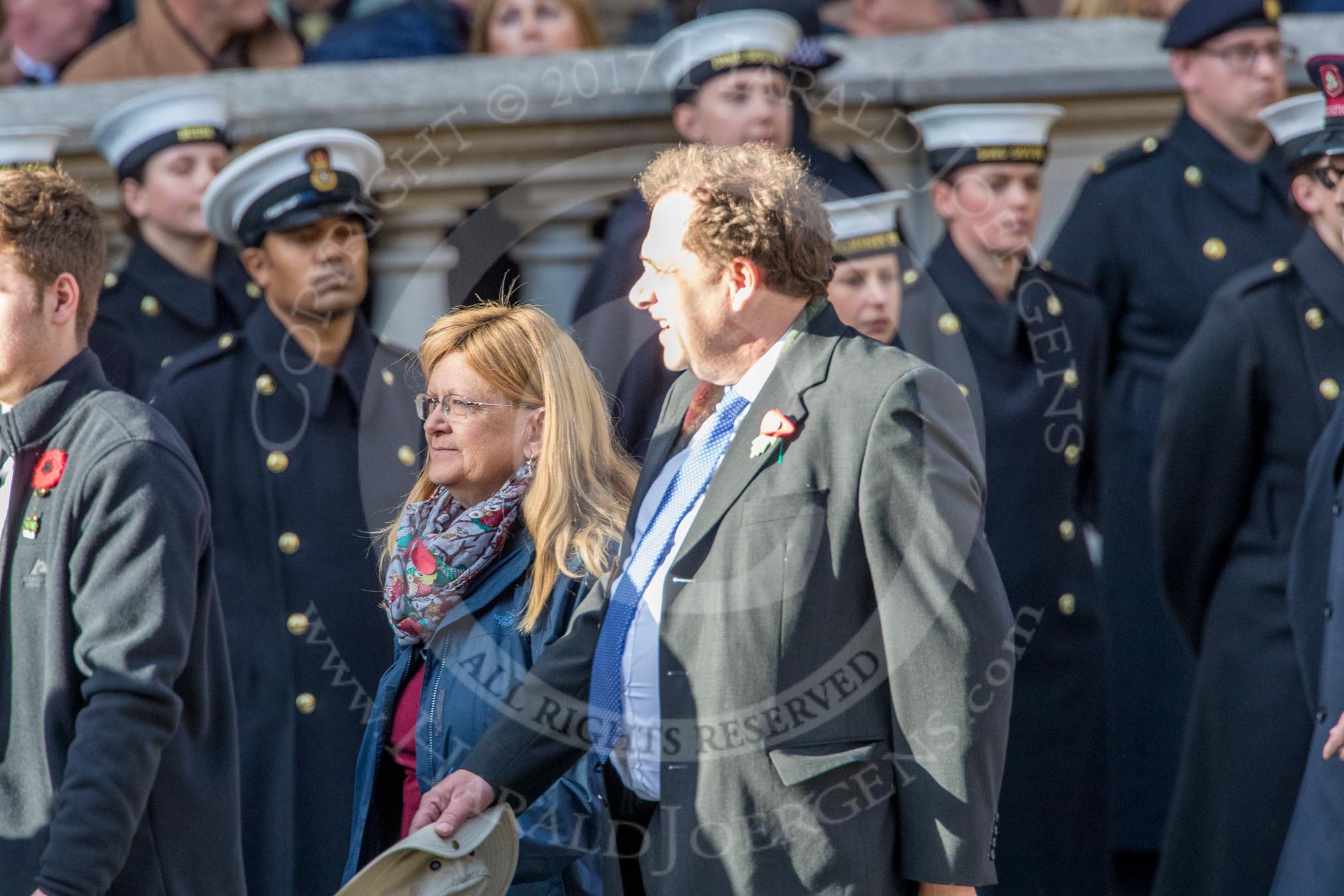 Toc H (Group M5, 18 members) during the Royal British Legion March Past on Remembrance Sunday at the Cenotaph, Whitehall, Westminster, London, 11 November 2018, 12:25.