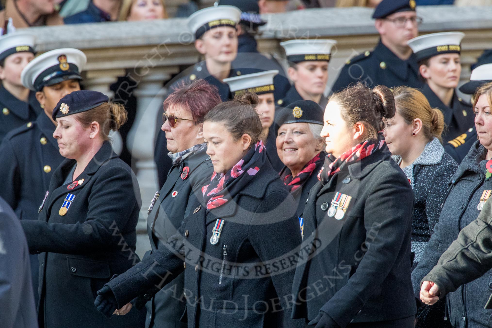 NAAFI EFI NCS Association (Group M7, 20 members) during the Royal British Legion March Past on Remembrance Sunday at the Cenotaph, Whitehall, Westminster, London, 11 November 2018, 12:26.