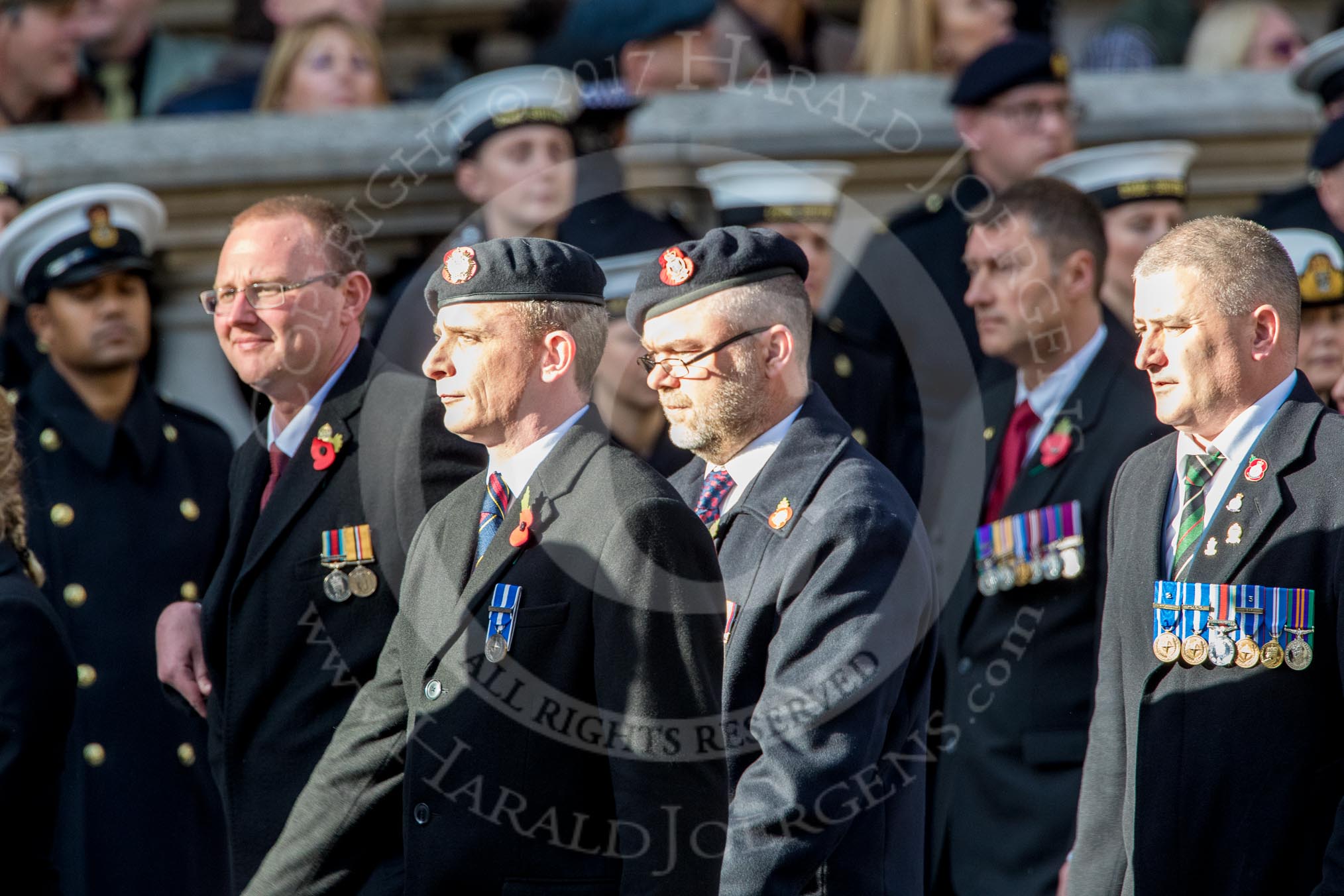 NAAFI EFI NCS Association (Group M7, 20 members) during the Royal British Legion March Past on Remembrance Sunday at the Cenotaph, Whitehall, Westminster, London, 11 November 2018, 12:26.