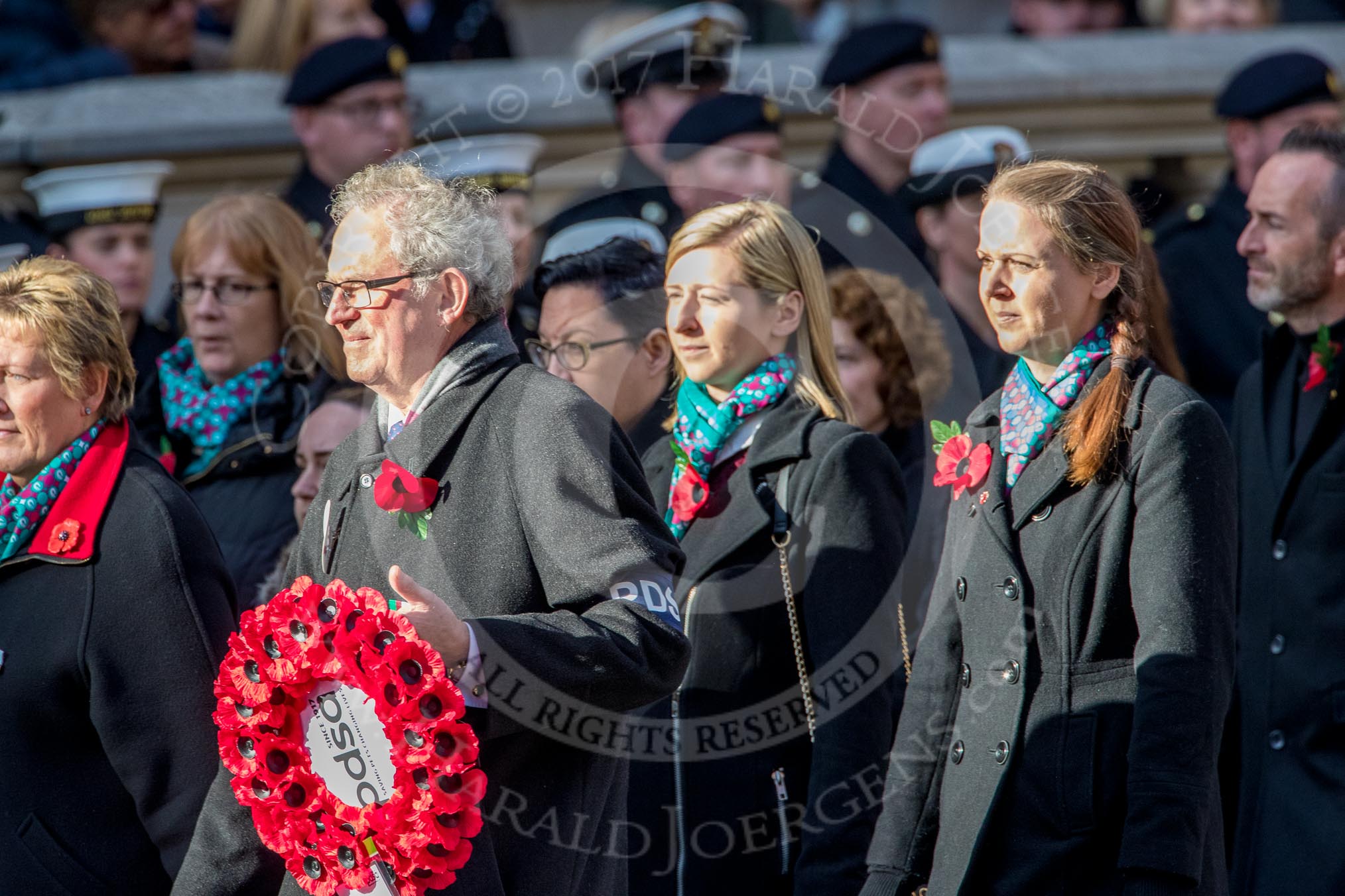 PDSA (Group M21, 36 members) during the Royal British Legion March Past on Remembrance Sunday at the Cenotaph, Whitehall, Westminster, London, 11 November 2018, 12:27.