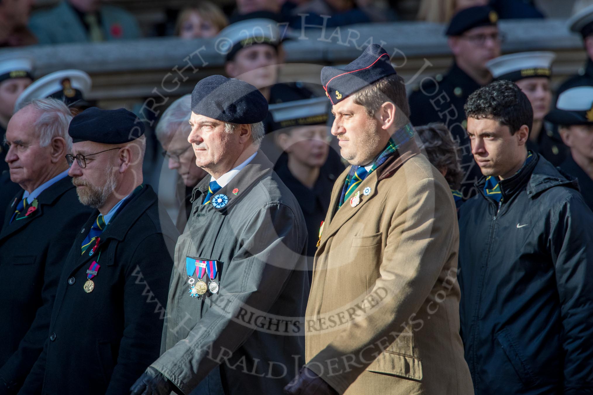 Gallipoli & Dardanelles International (Group M25, 21 members) during the Royal British Legion March Past on Remembrance Sunday at the Cenotaph, Whitehall, Westminster, London, 11 November 2018, 12:28.