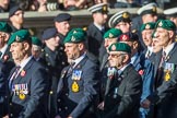 The Royal Marines Association  (Group E2, 59 members) during the Royal British Legion March Past on Remembrance Sunday at the Cenotaph, Whitehall, Westminster, London, 11 November 2018, 11:41.